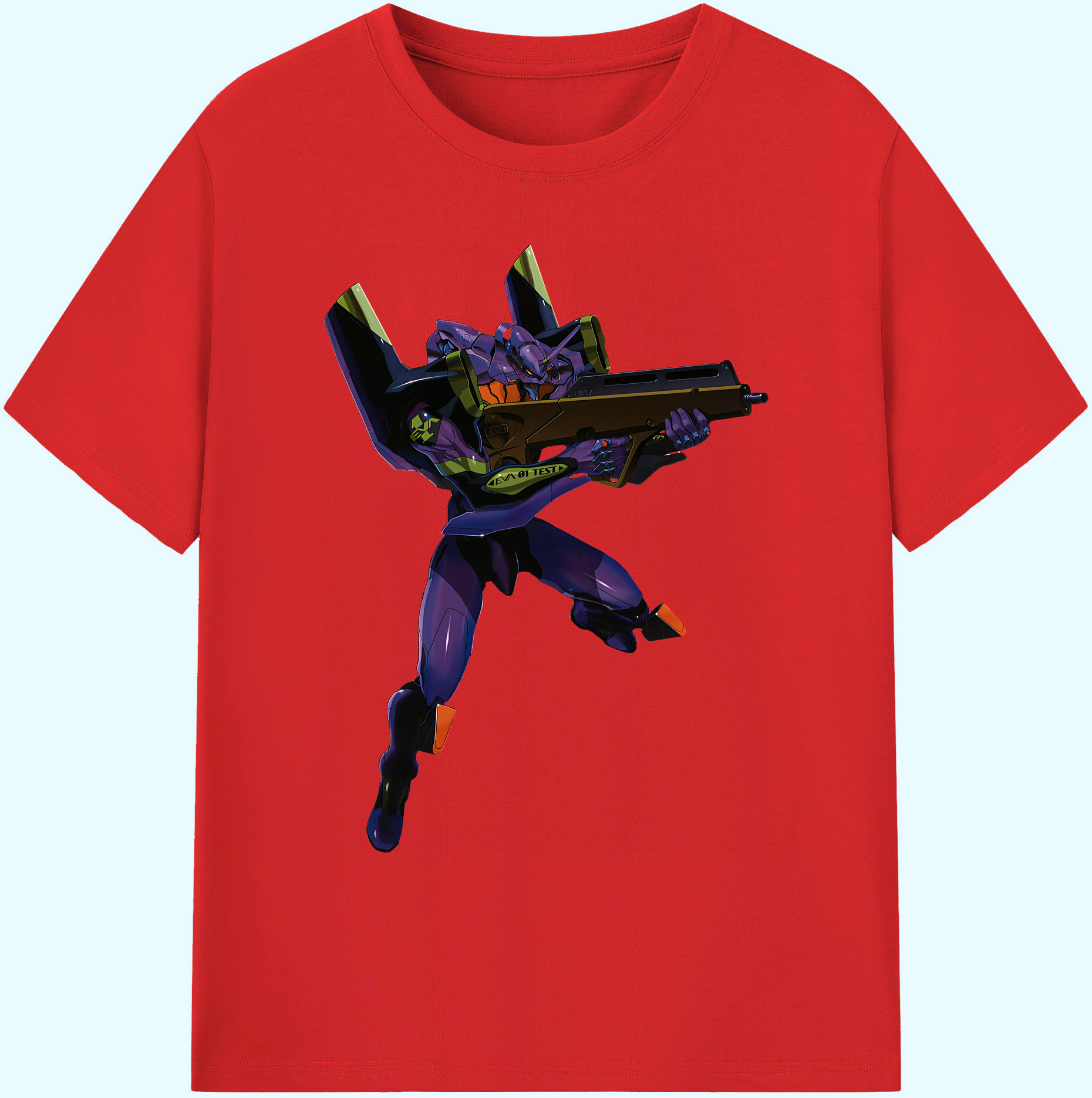（画像用） EVA 新世紀エヴァンゲリオン 綿100％ メンズ半袖Tシャツ｜肌触りやわらか＆通気性