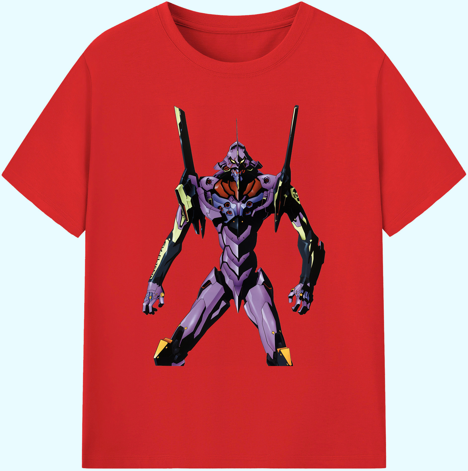 （画像用） EVA 新世紀エヴァンゲリオン 綿100％ メンズ半袖Tシャツ｜肌触りやわらか＆通気性