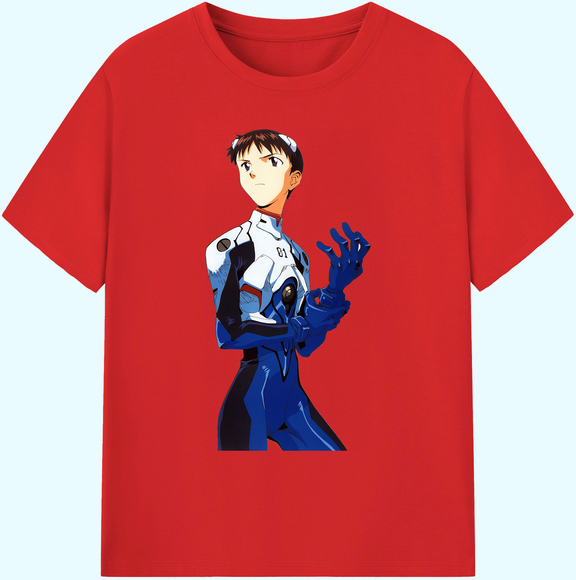 （画像用） EVA 新世紀エヴァンゲリオン 綿100％ メンズ半袖Tシャツ｜肌触りやわらか＆通気性