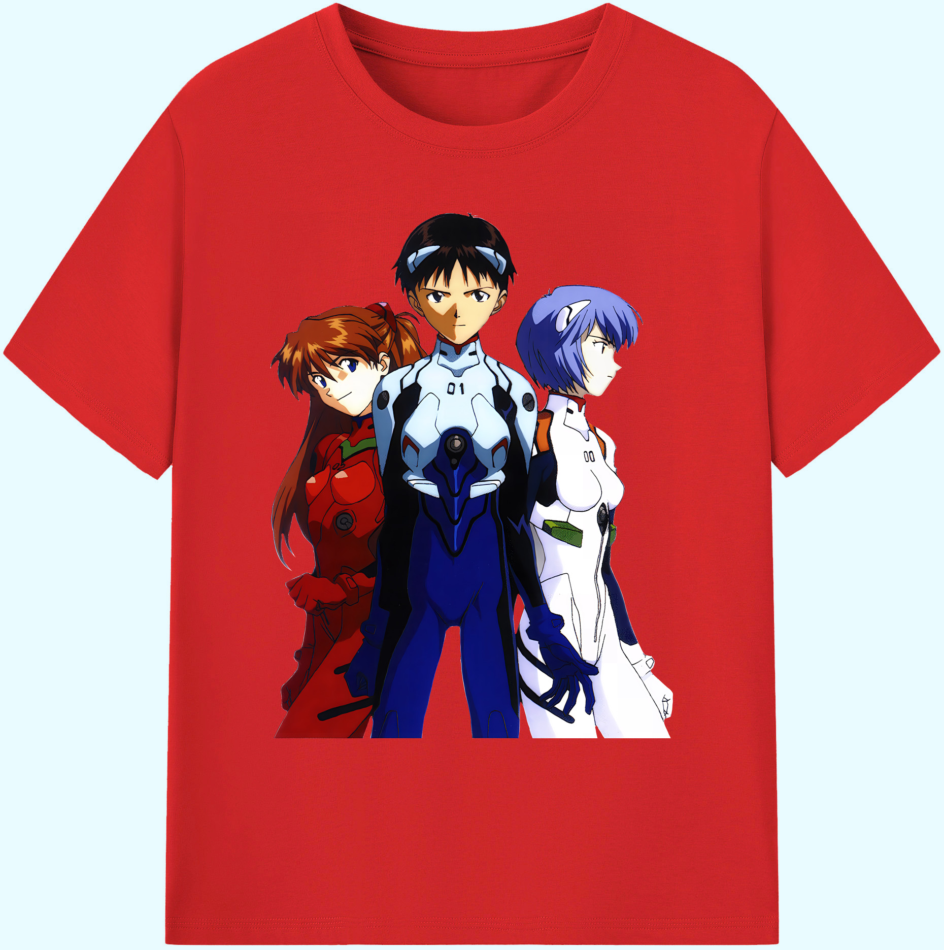 （画像用） EVA 新世紀エヴァンゲリオン 綿100％ メンズ半袖Tシャツ｜肌触りやわらか＆通気性