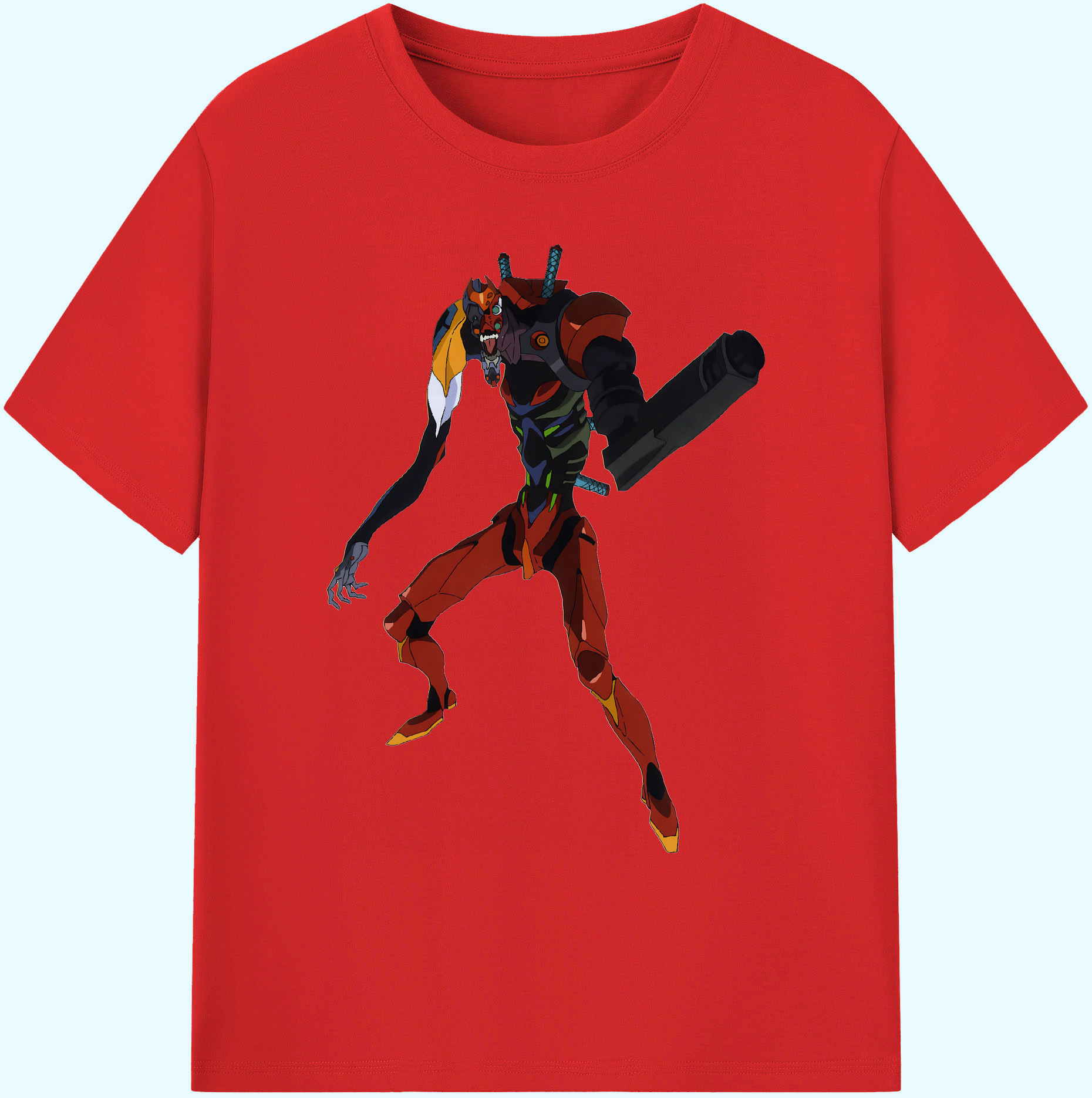 （画像用） EVA 新世紀エヴァンゲリオン 綿100％ メンズ半袖Tシャツ｜肌触りやわらか＆通気性
