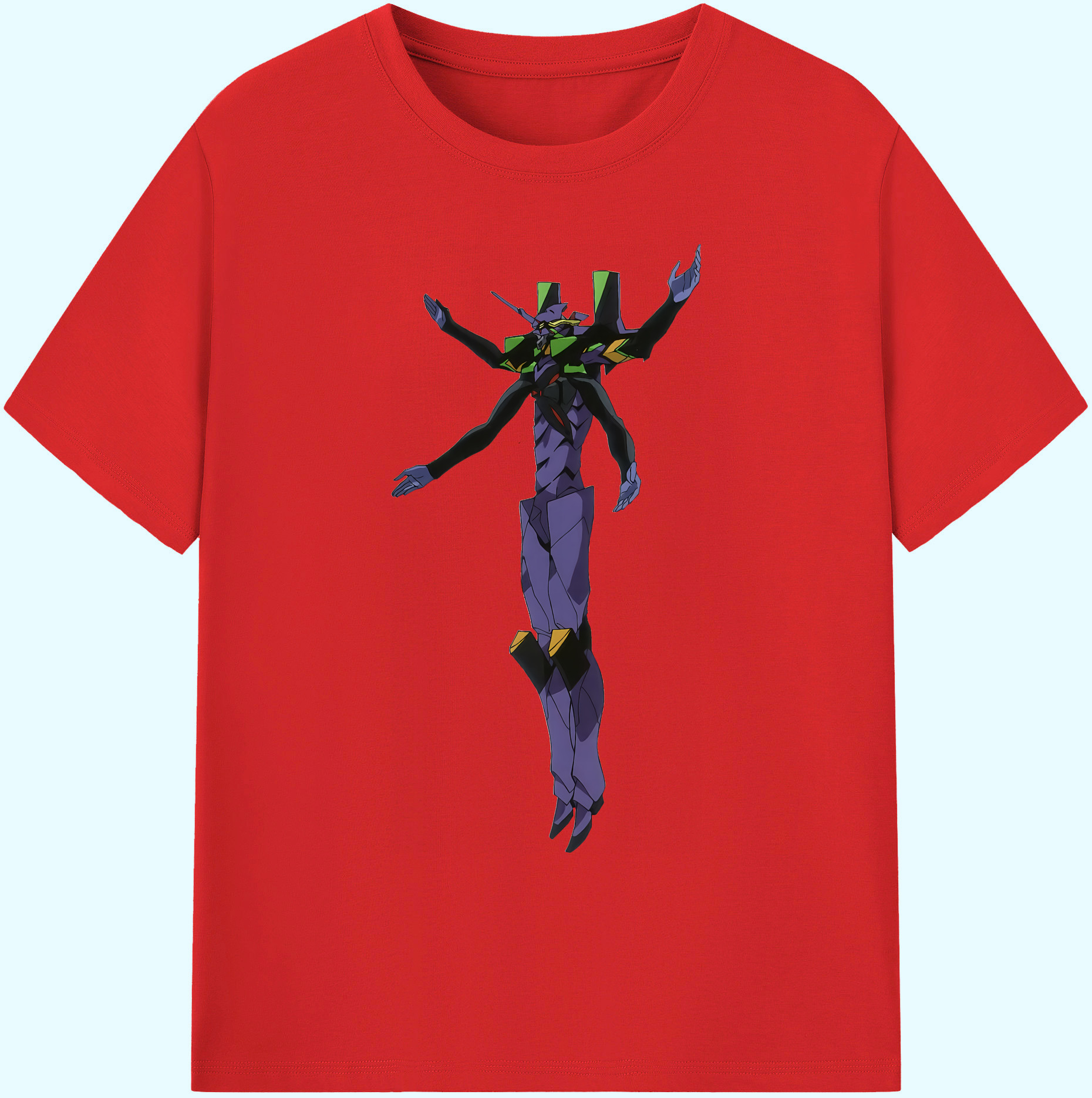 （画像用） EVA 新世紀エヴァンゲリオン 綿100％ メンズ半袖Tシャツ｜肌触りやわらか＆通気性