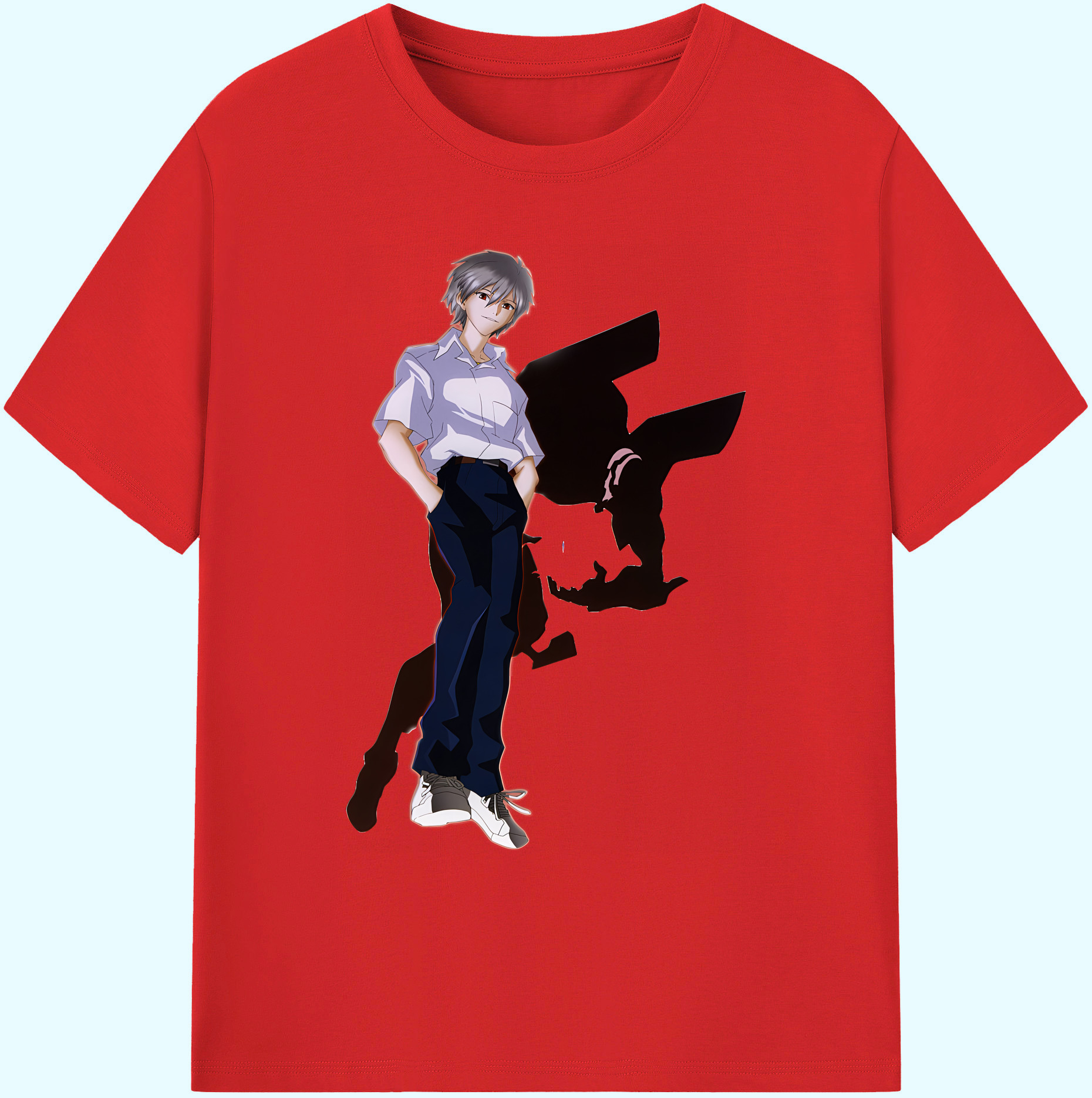 （画像用） EVA 新世紀エヴァンゲリオン 綿100％ メンズ半袖Tシャツ｜肌触りやわらか＆通気性