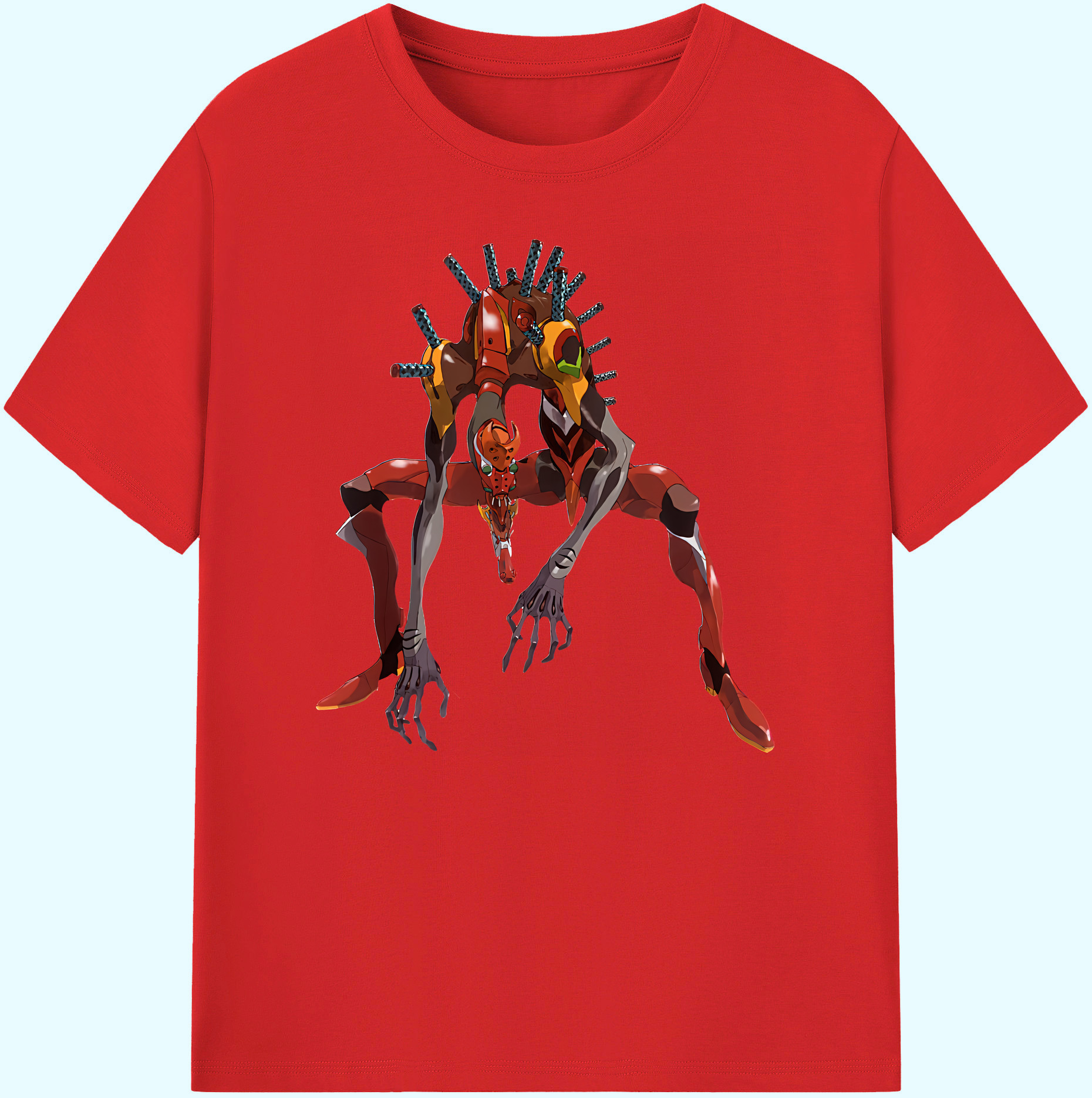 （画像用） EVA 新世紀エヴァンゲリオン 綿100％ メンズ半袖Tシャツ｜肌触りやわらか＆通気性