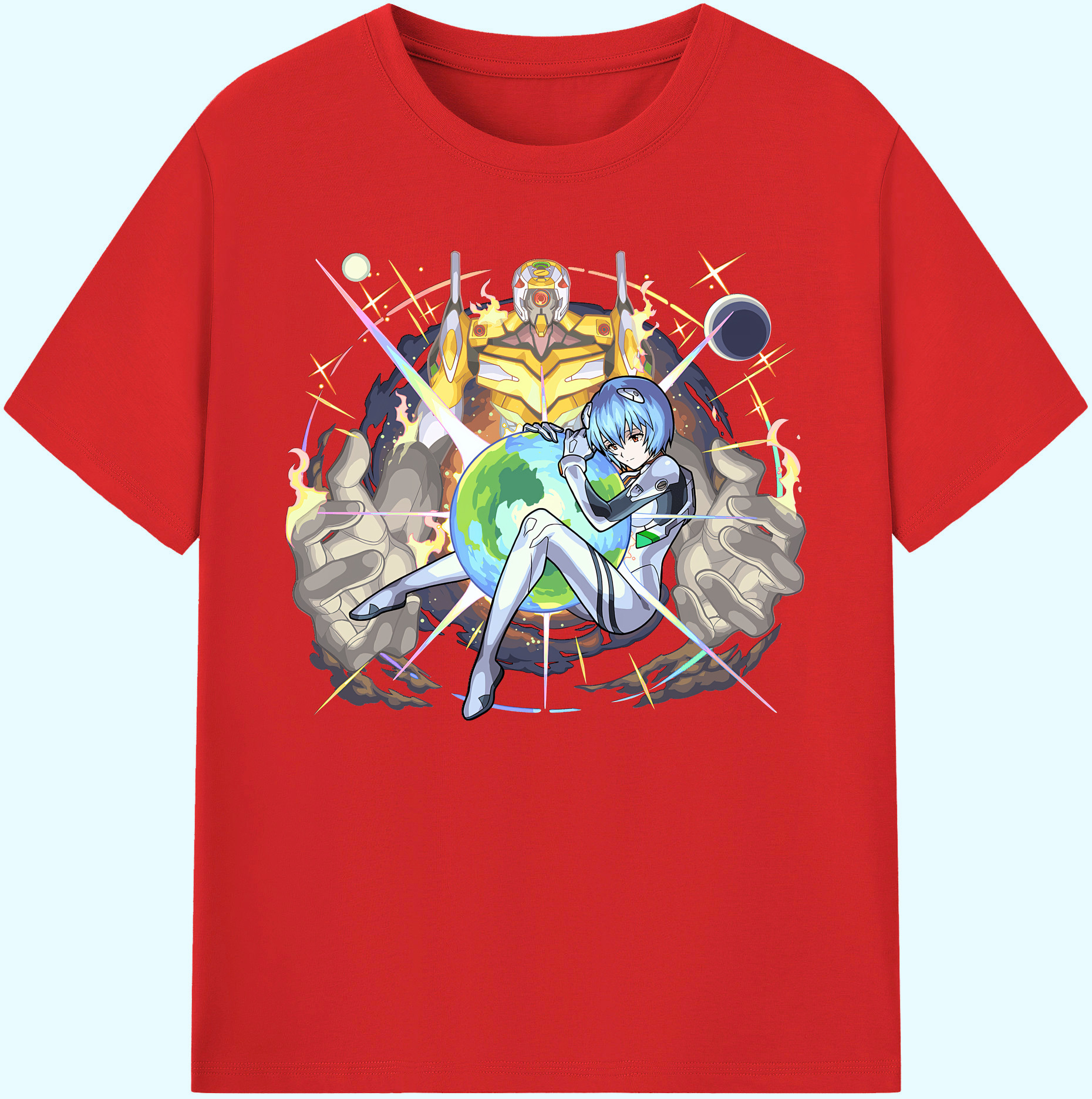 （画像用） EVA 新世紀エヴァンゲリオン 綿100％ メンズ半袖Tシャツ｜肌触りやわらか＆通気性