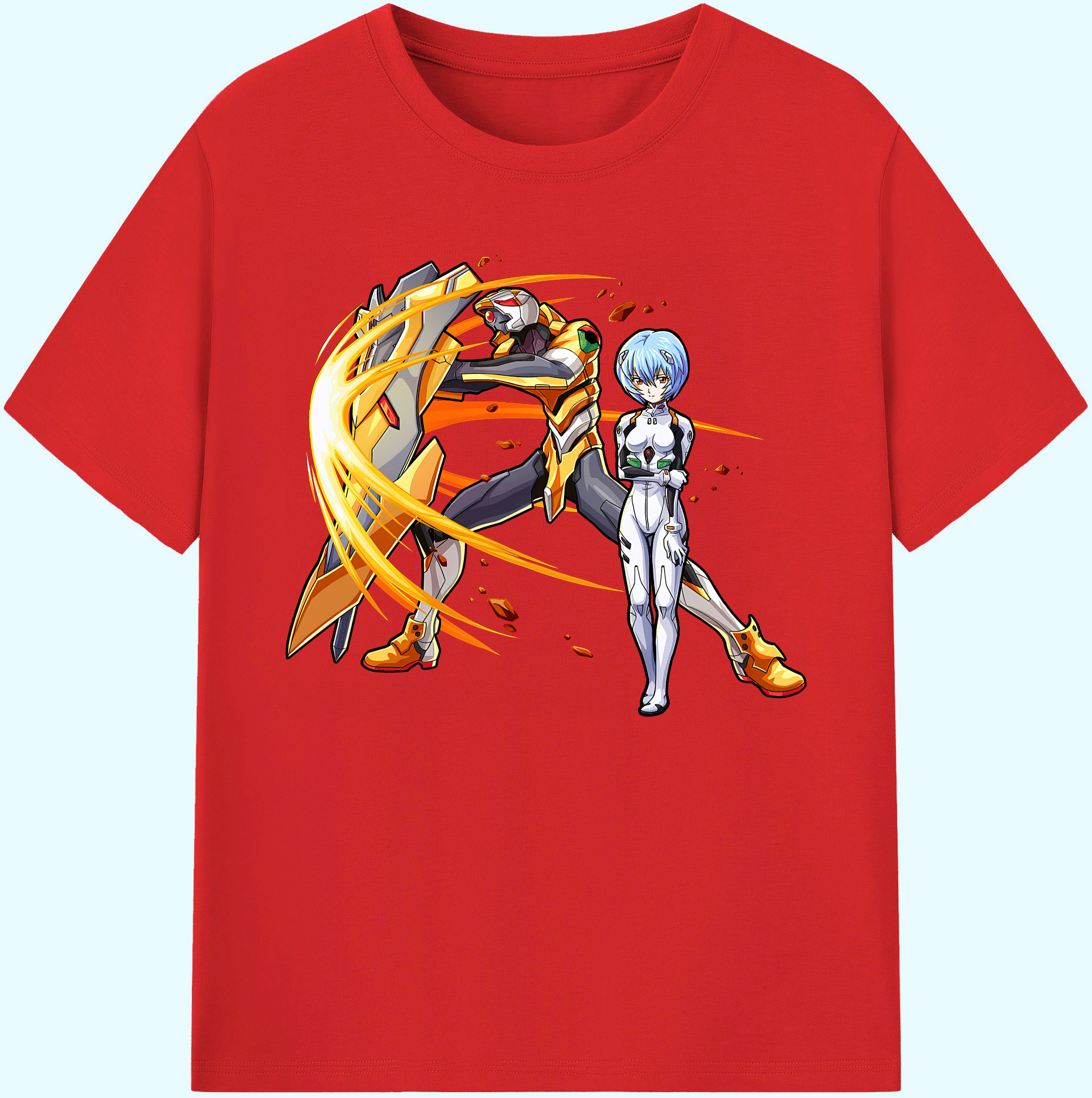 （画像用） EVA 新世紀エヴァンゲリオン 綿100％ メンズ半袖Tシャツ｜肌触りやわらか＆通気性