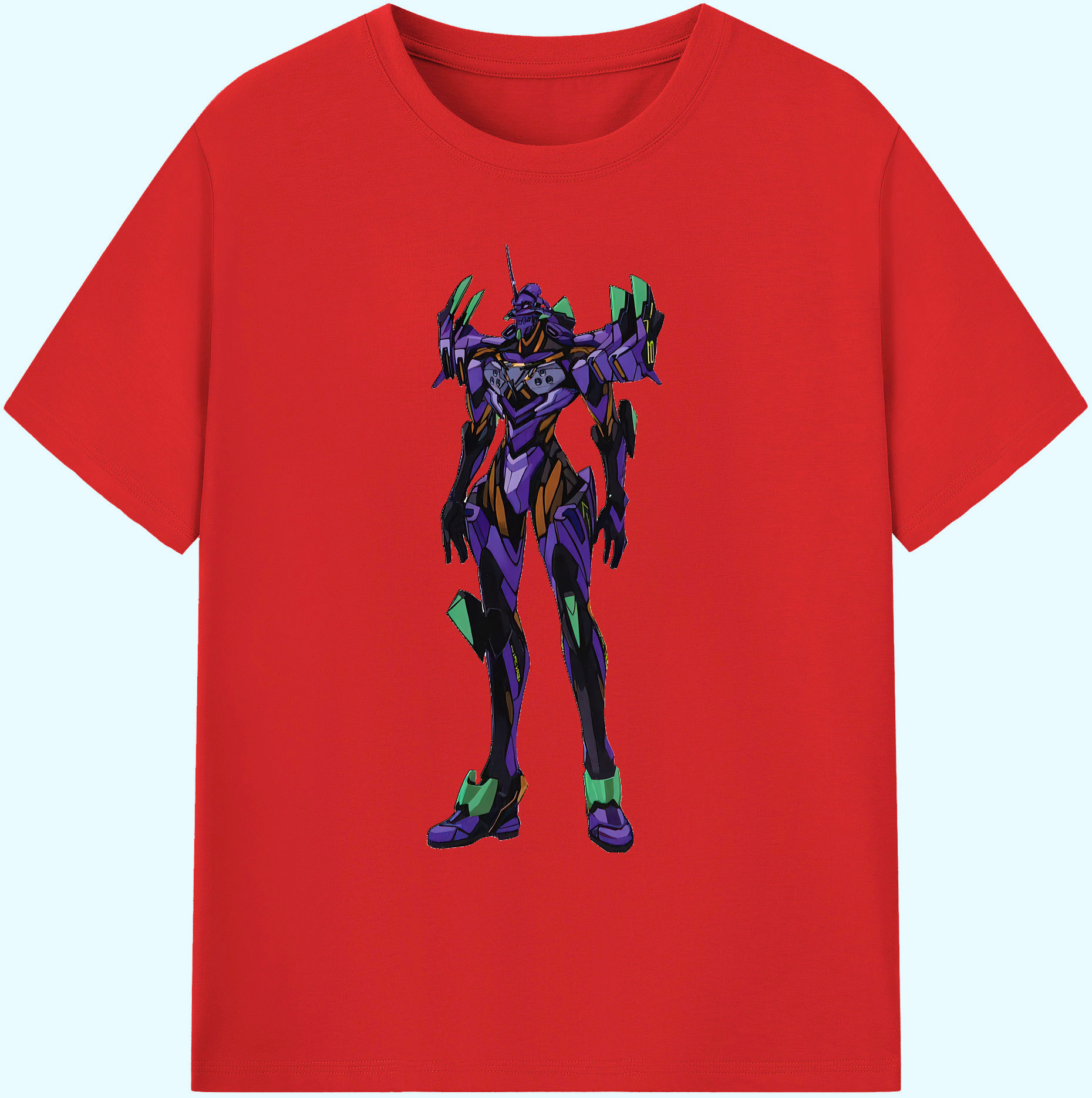 （画像用） EVA 新世紀エヴァンゲリオン 綿100％ メンズ半袖Tシャツ｜肌触りやわらか＆通気性