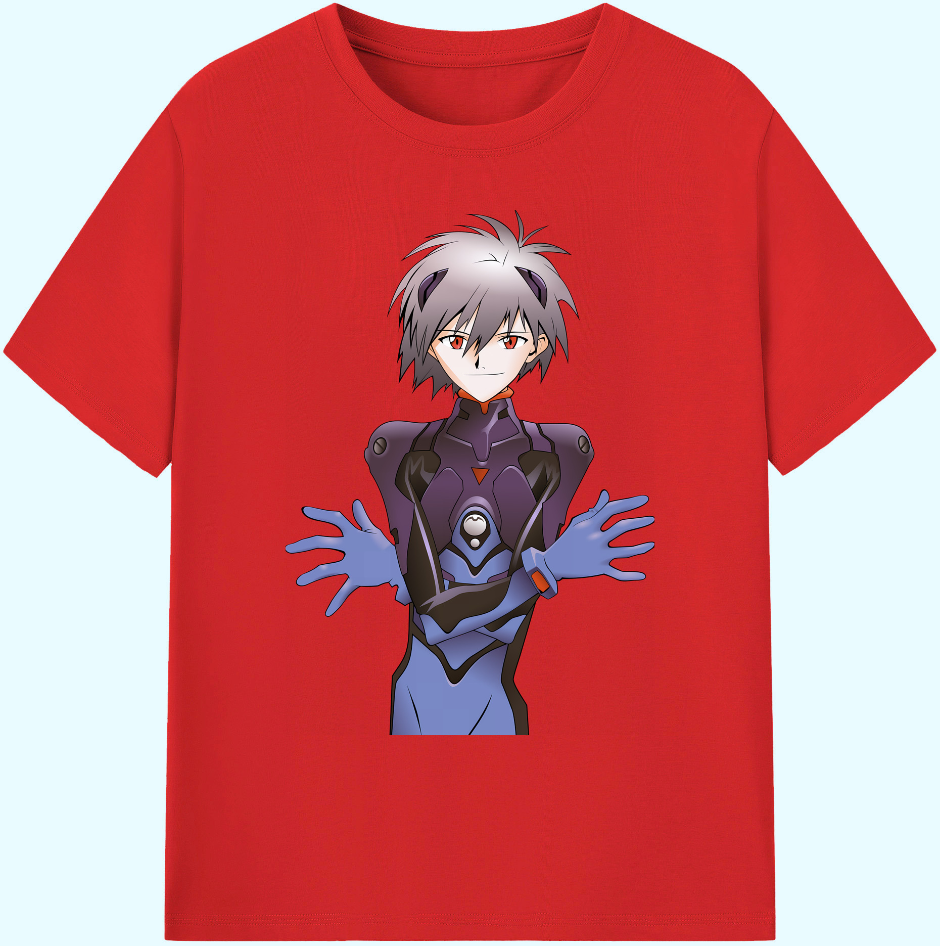 （画像用） EVA 新世紀エヴァンゲリオン 綿100％ メンズ半袖Tシャツ｜肌触りやわらか＆通気性