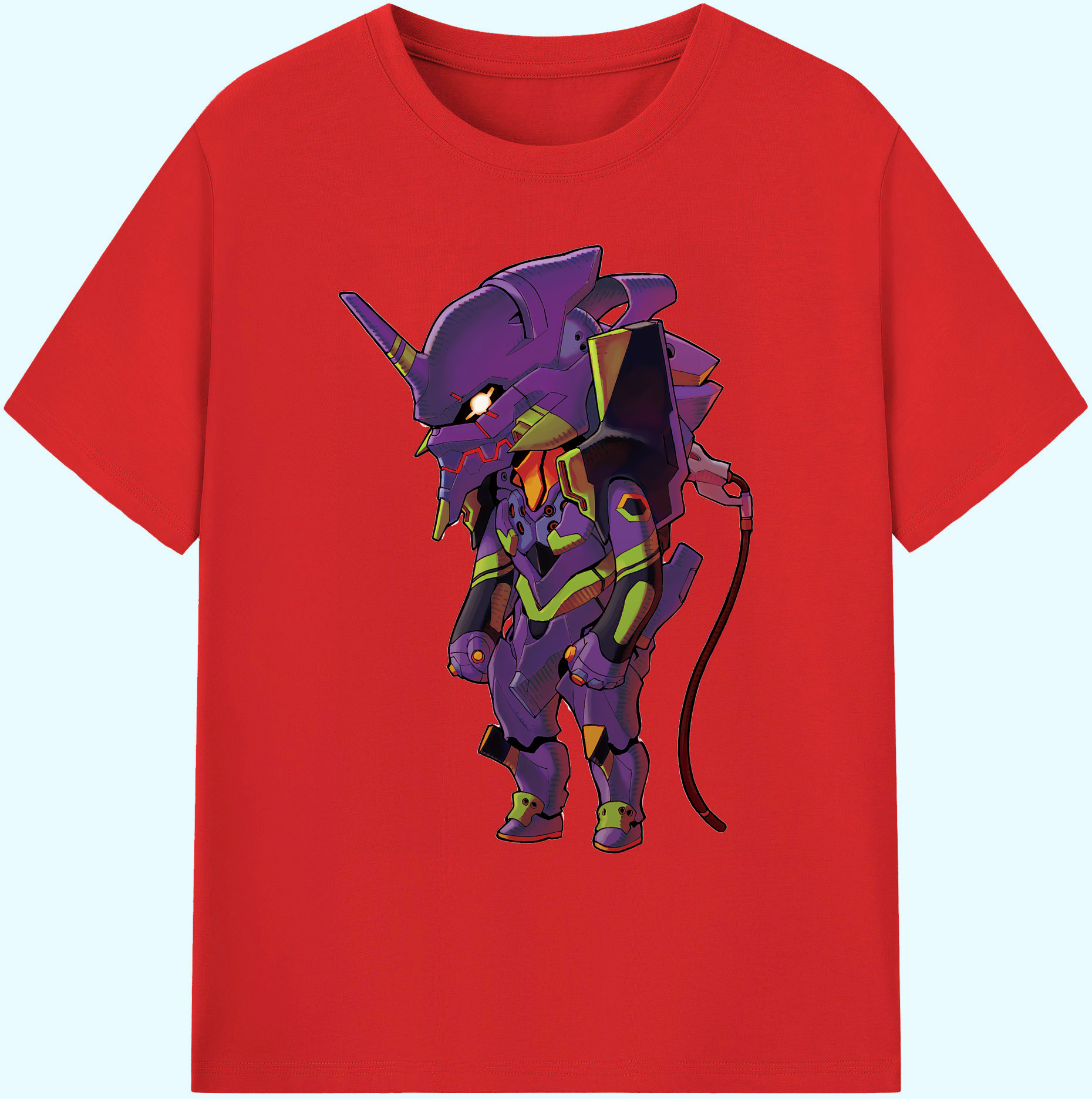 （画像用） EVA 新世紀エヴァンゲリオン 綿100％ メンズ半袖Tシャツ｜肌触りやわらか＆通気性