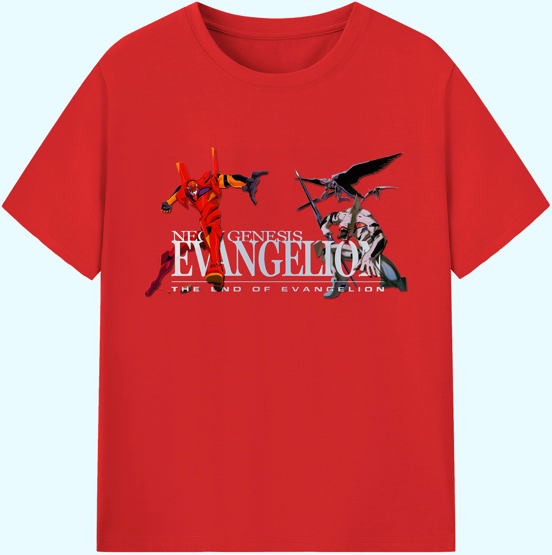 （画像用） EVA 新世紀エヴァンゲリオン 綿100％ メンズ半袖Tシャツ｜肌触りやわらか＆通気性