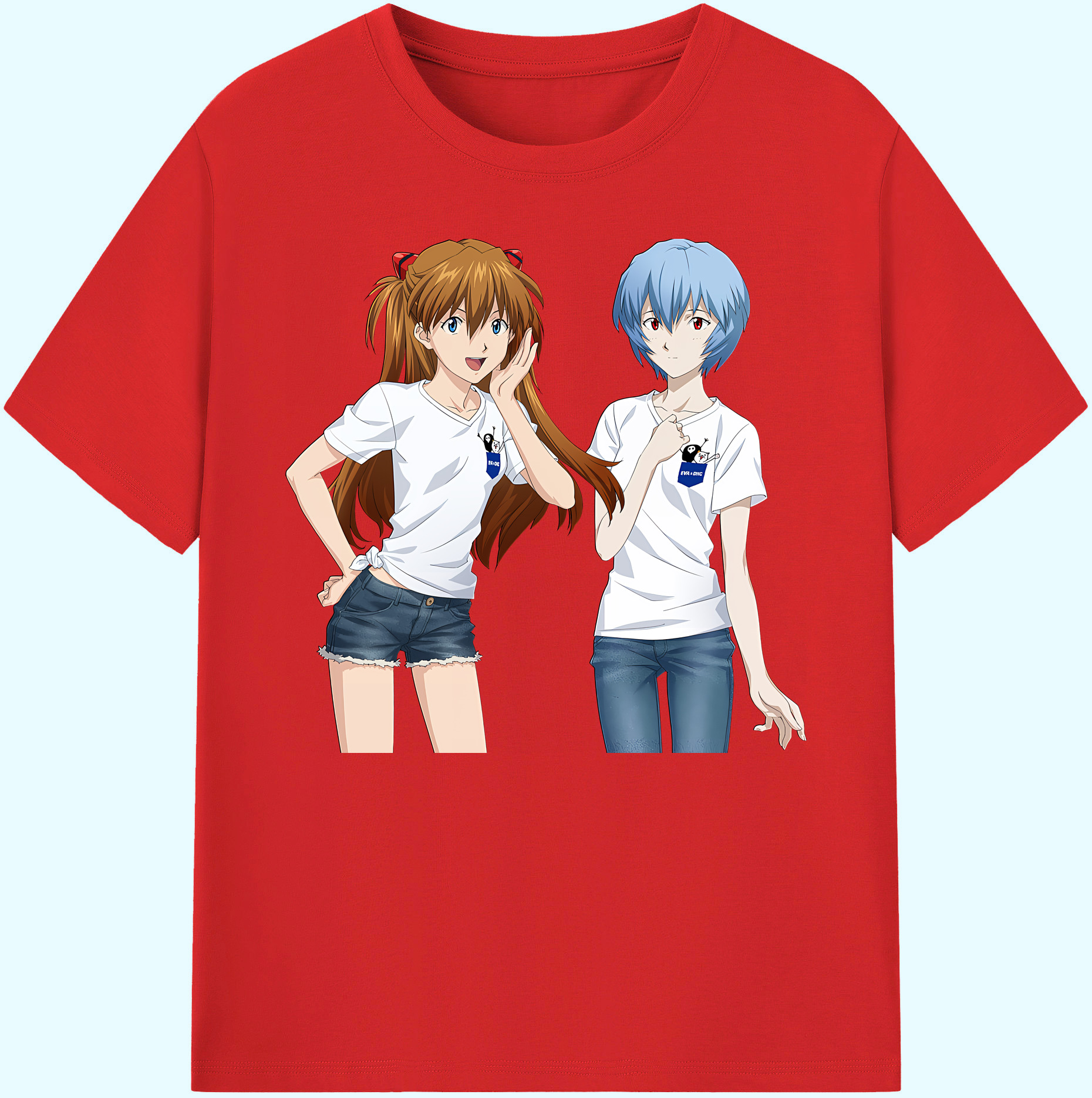 （画像用） EVA 新世紀エヴァンゲリオン 綿100％ メンズ半袖Tシャツ｜肌触りやわらか＆通気性