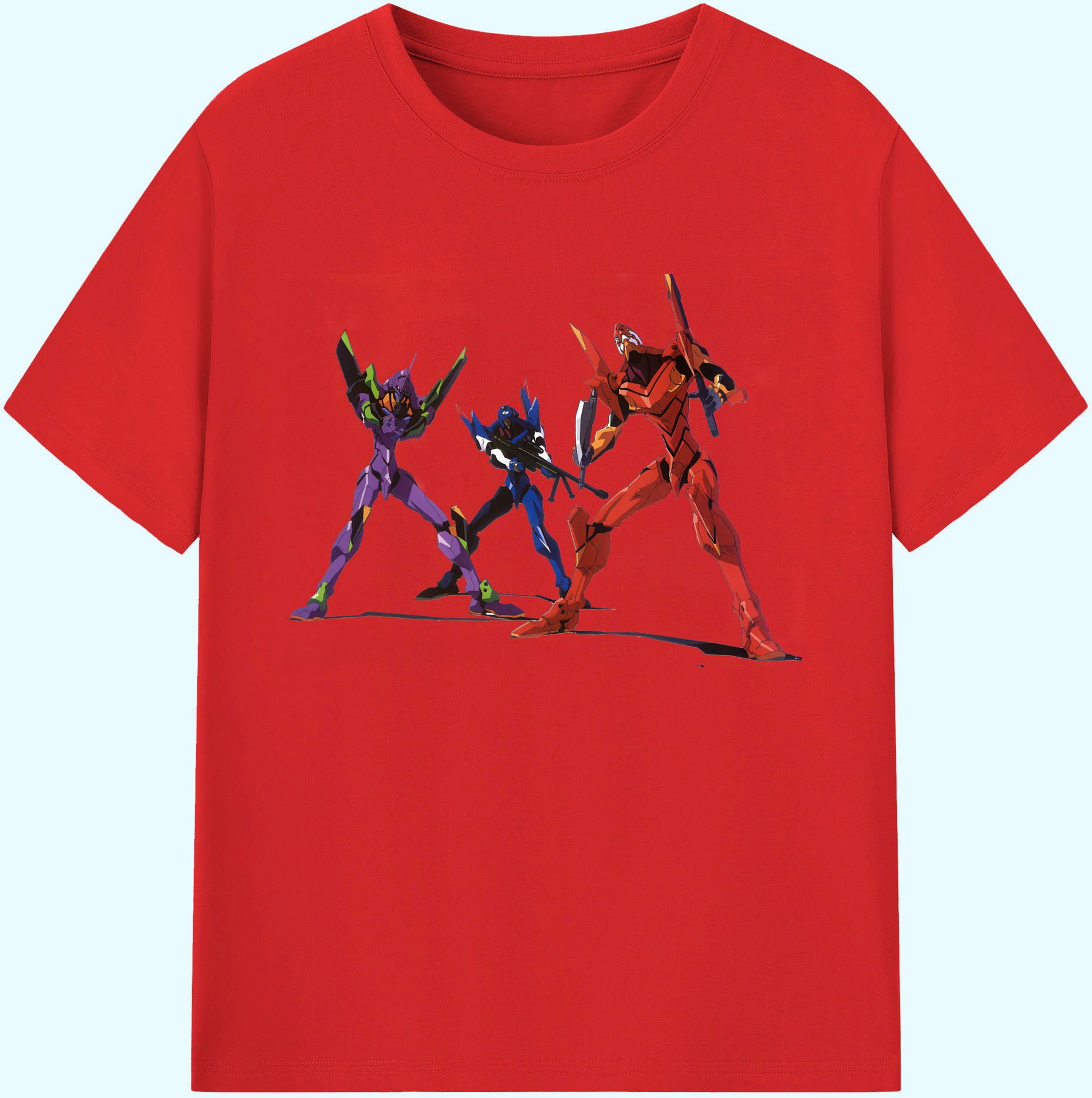 （画像用） EVA 新世紀エヴァンゲリオン 綿100％ メンズ半袖Tシャツ｜肌触りやわらか＆通気性