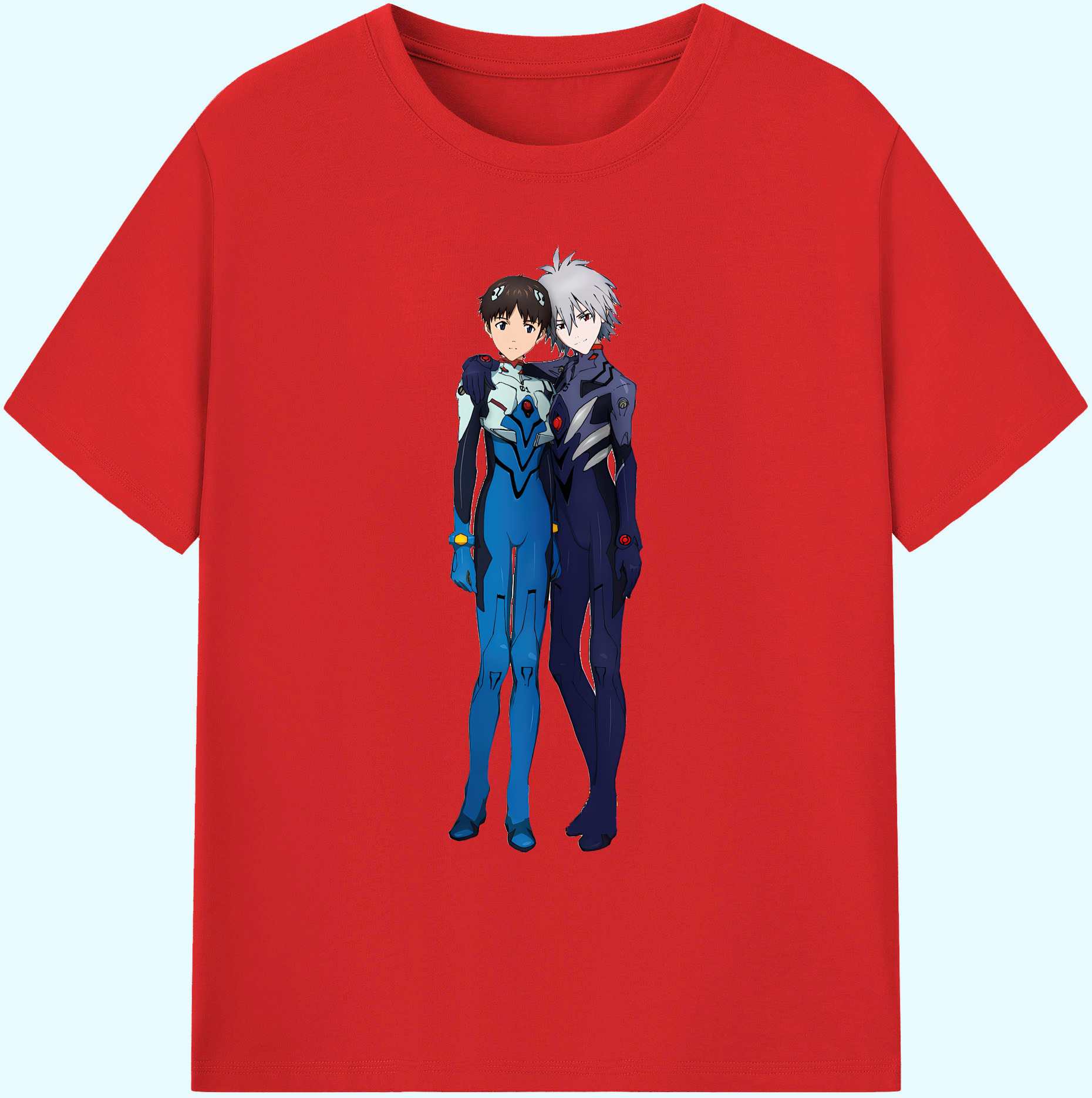 （画像用） EVA 新世紀エヴァンゲリオン 綿100％ メンズ半袖Tシャツ｜肌触りやわらか＆通気性