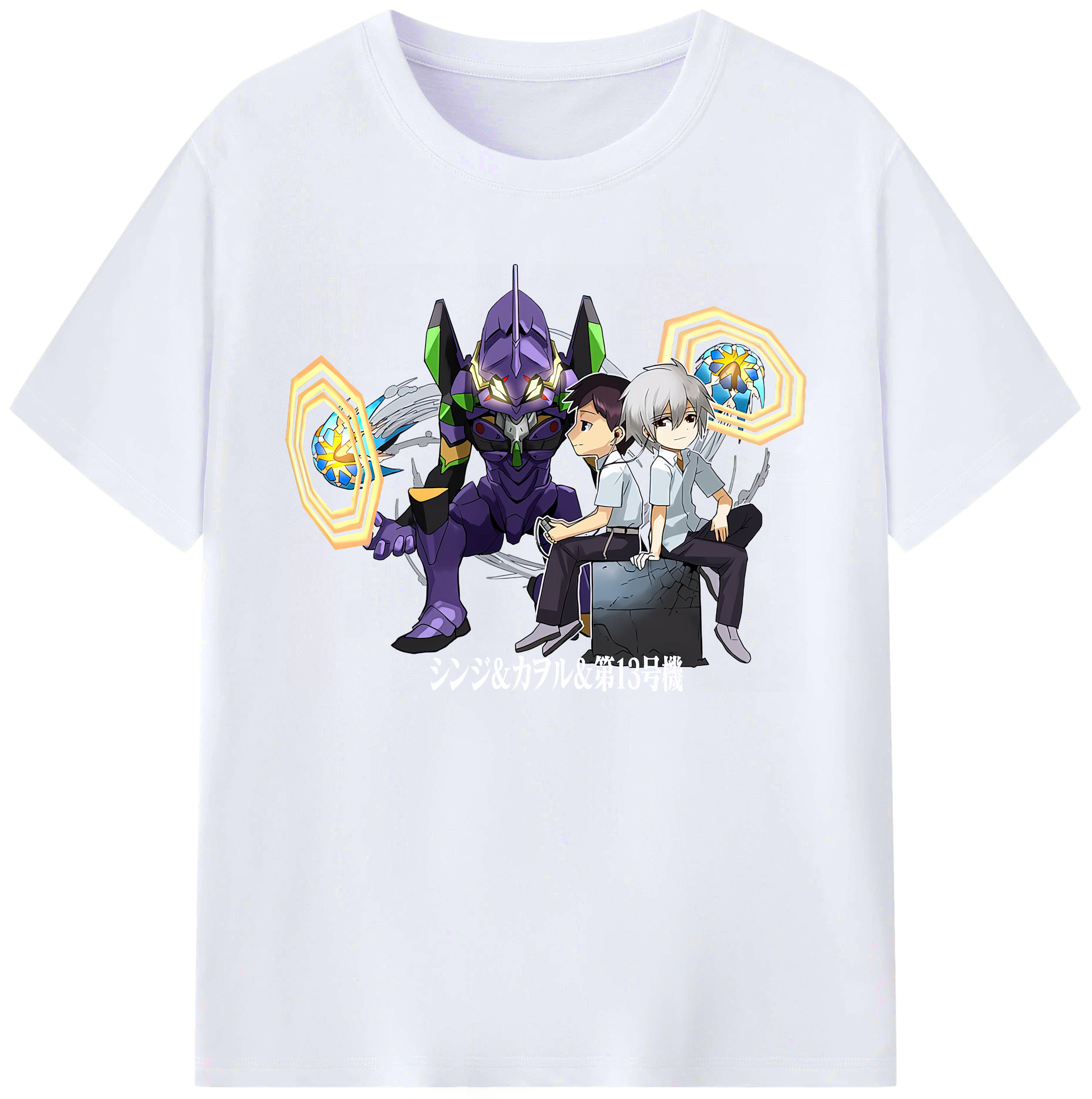 （画像用） EVA 新世紀エヴァンゲリオン 綿100％ メンズ半袖Tシャツ｜肌触りやわらか＆通気性