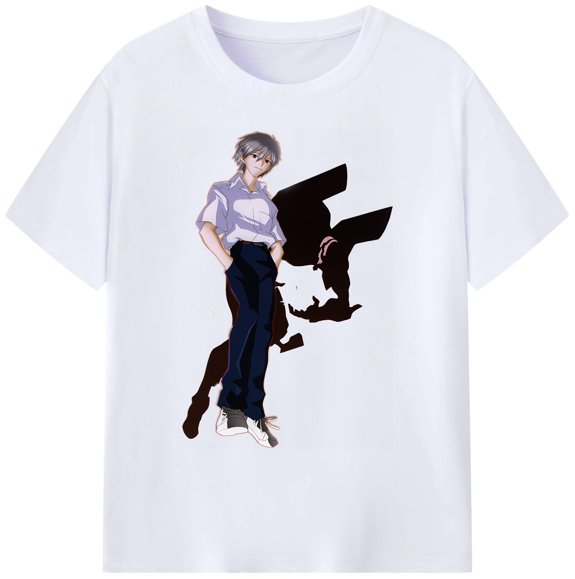 （画像用） EVA 新世紀エヴァンゲリオン 綿100％ メンズ半袖Tシャツ｜肌触りやわらか＆通気性