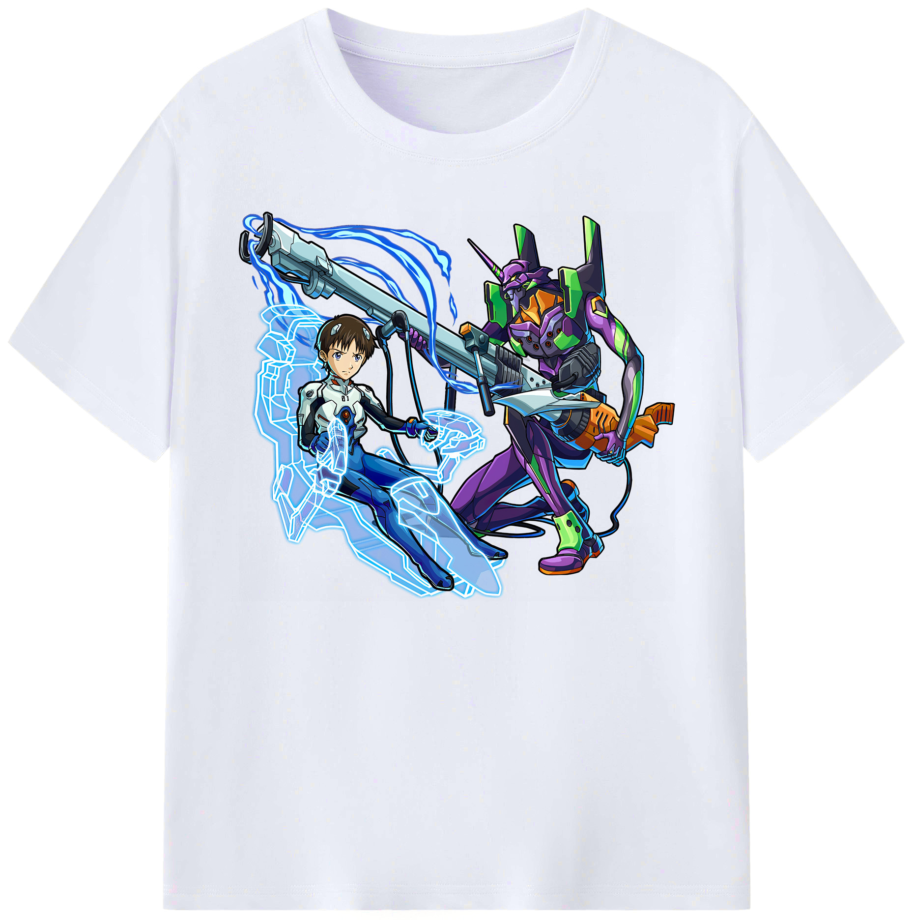 （画像用） EVA 新世紀エヴァンゲリオン 綿100％ メンズ半袖Tシャツ｜肌触りやわらか＆通気性