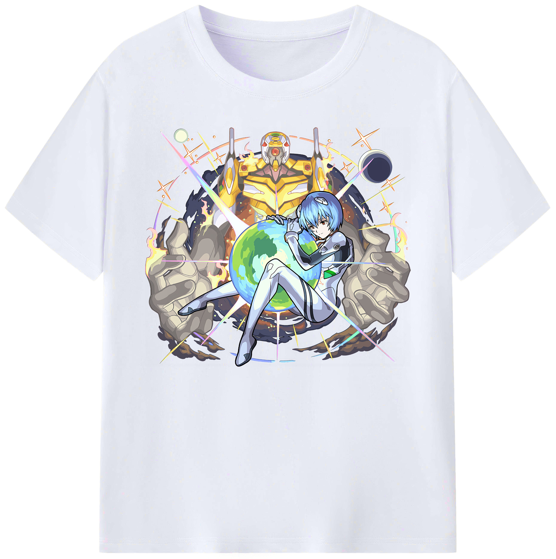 （画像用） EVA 新世紀エヴァンゲリオン 綿100％ メンズ半袖Tシャツ｜肌触りやわらか＆通気性
