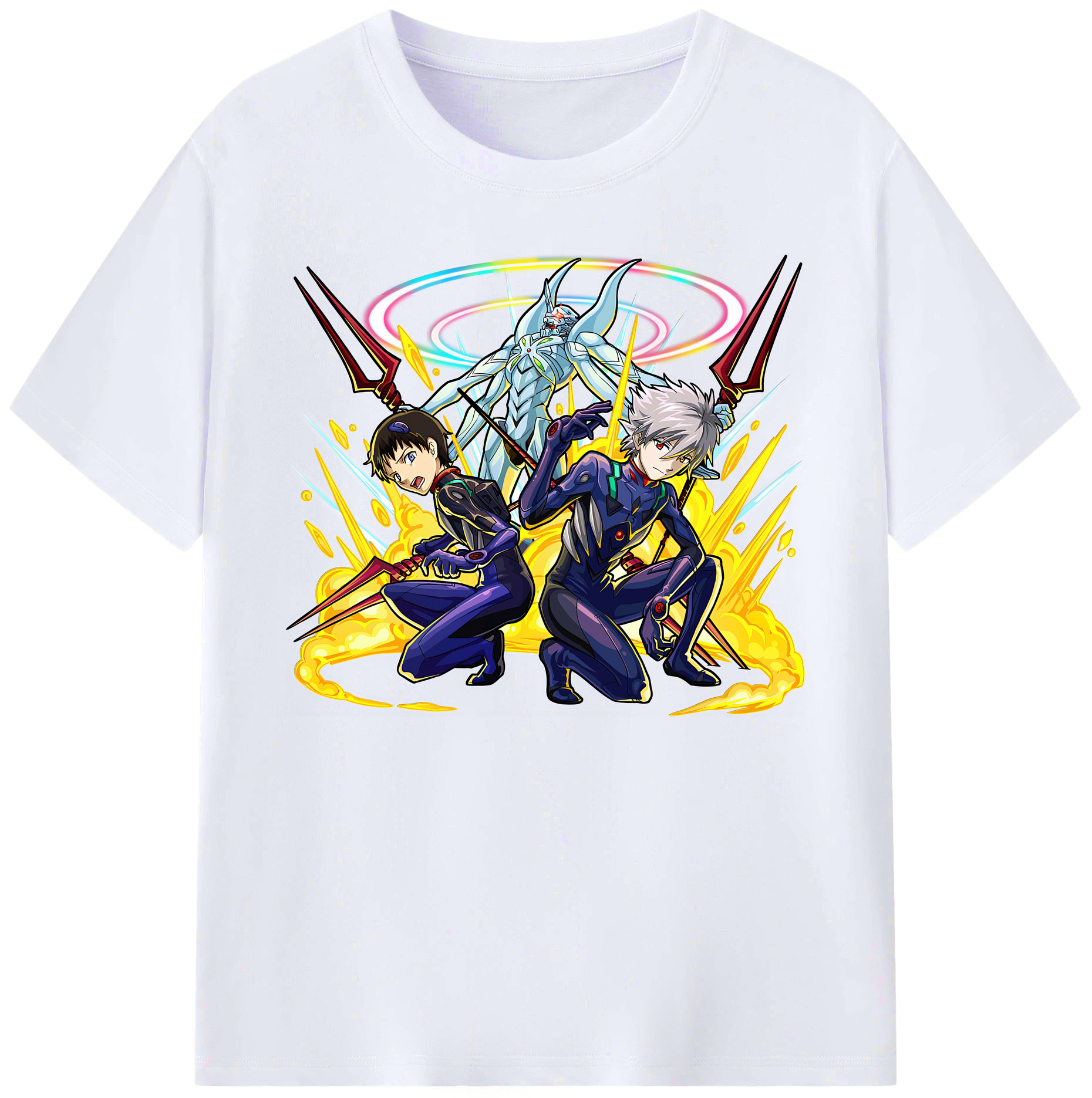（画像用） EVA 新世紀エヴァンゲリオン 綿100％ メンズ半袖Tシャツ｜肌触りやわらか＆通気性