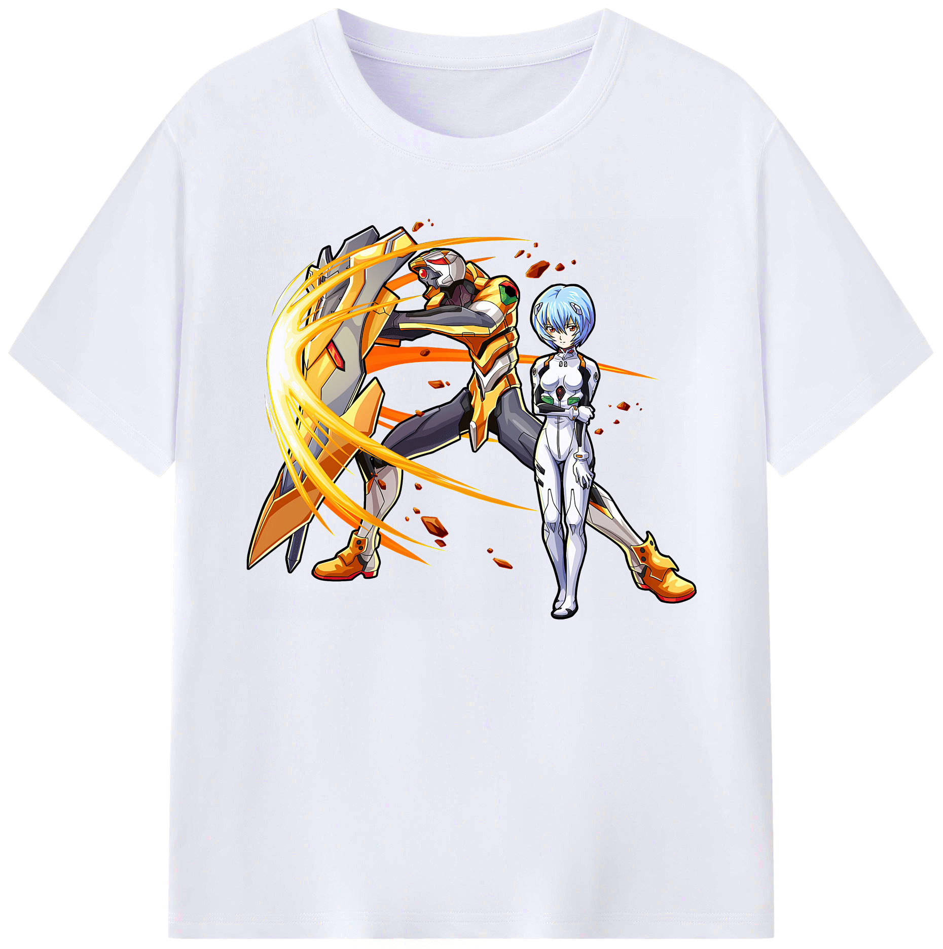 （画像用） EVA 新世紀エヴァンゲリオン 綿100％ メンズ半袖Tシャツ｜肌触りやわらか＆通気性