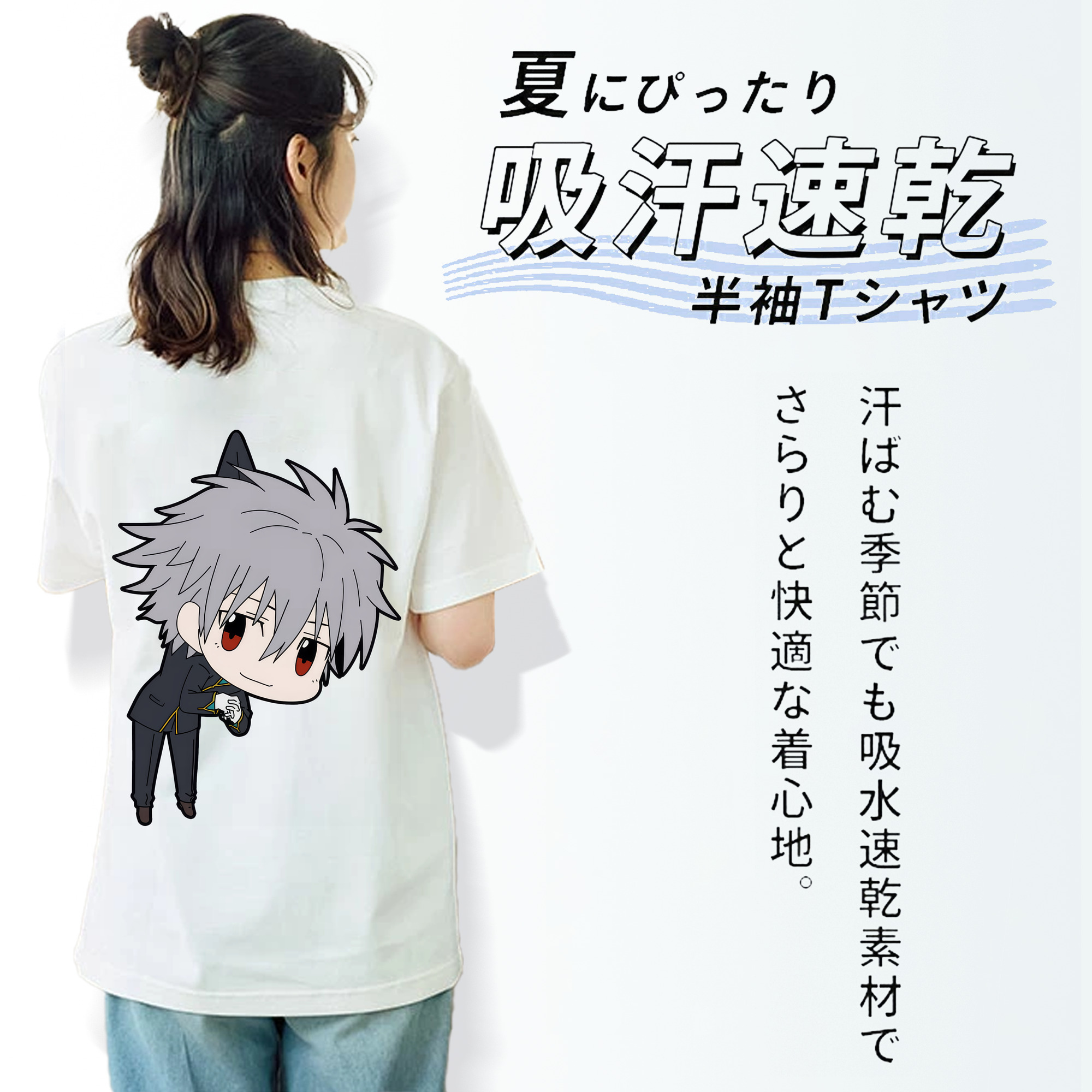 EVA 新世紀エヴァンゲリオン レディース半袖Tシャツ(バックプリント)