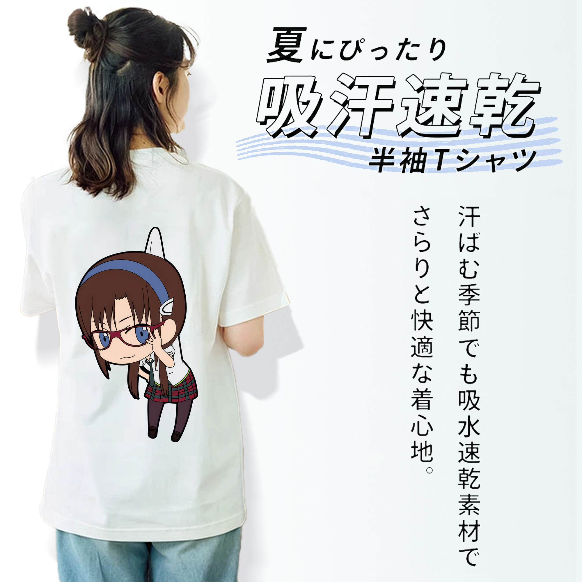 EVA 新世紀エヴァンゲリオン レディース半袖Tシャツ(バックプリント)