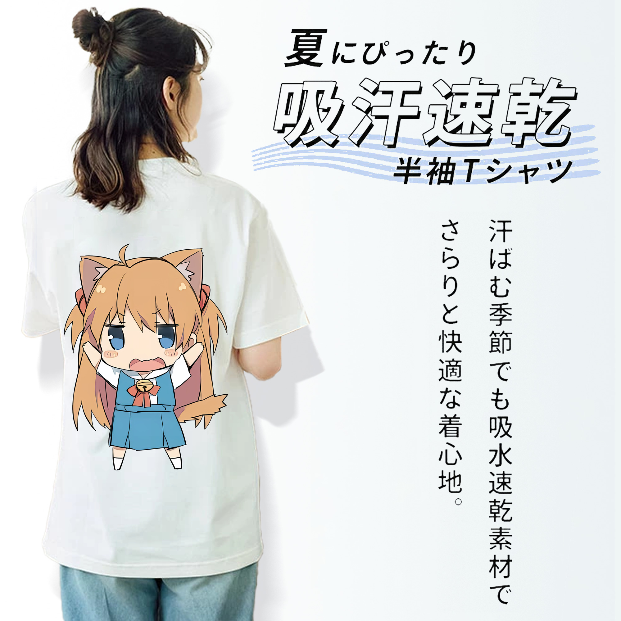 EVA 新世紀エヴァンゲリオン レディース半袖Tシャツ(バックプリント)