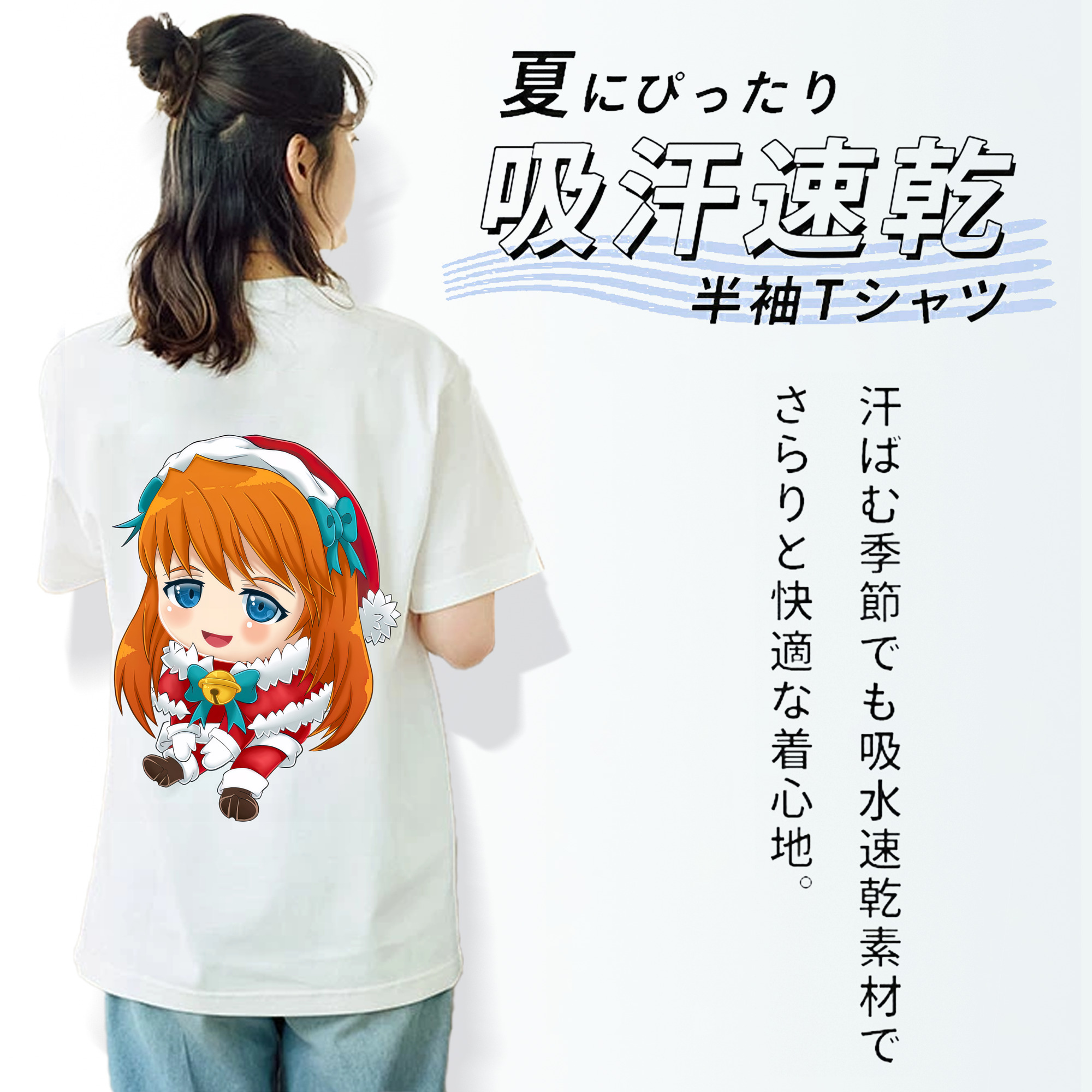 EVA 新世紀エヴァンゲリオン レディース半袖Tシャツ(バックプリント)