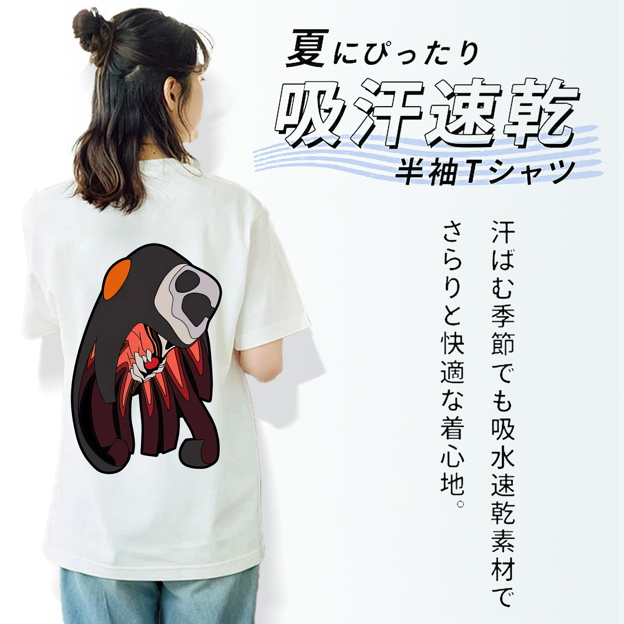 EVA 新世紀エヴァンゲリオン レディース半袖Tシャツ(バックプリント)
