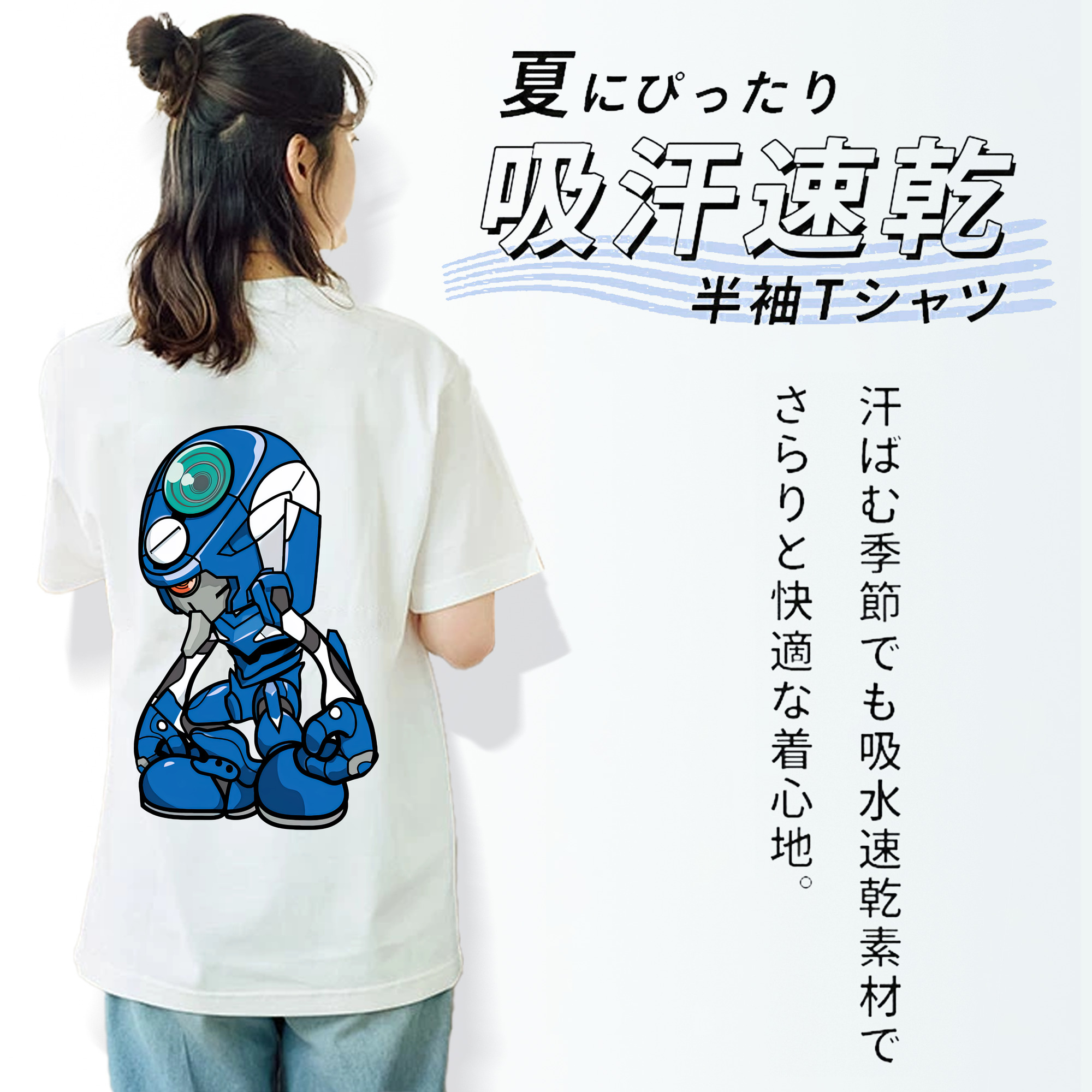 EVA 新世紀エヴァンゲリオン レディース半袖Tシャツ(バックプリント)