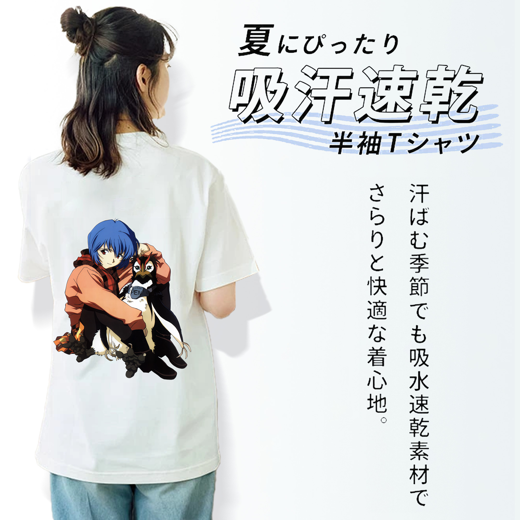 EVA 新世紀エヴァンゲリオン レディース半袖Tシャツ(バックプリント)