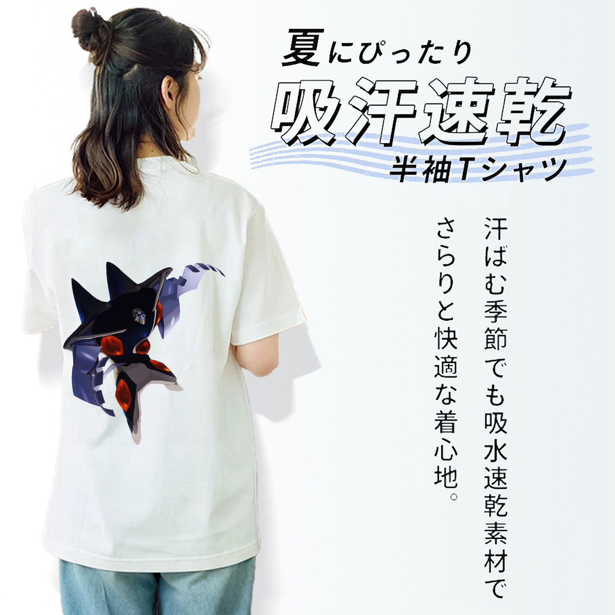 EVA 新世紀エヴァンゲリオン レディース半袖Tシャツ(バックプリント)