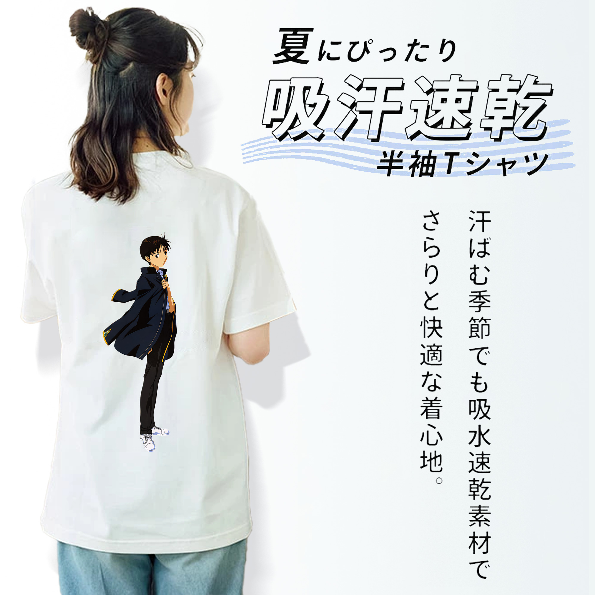 EVA 新世紀エヴァンゲリオン レディース半袖Tシャツ(バックプリント)
