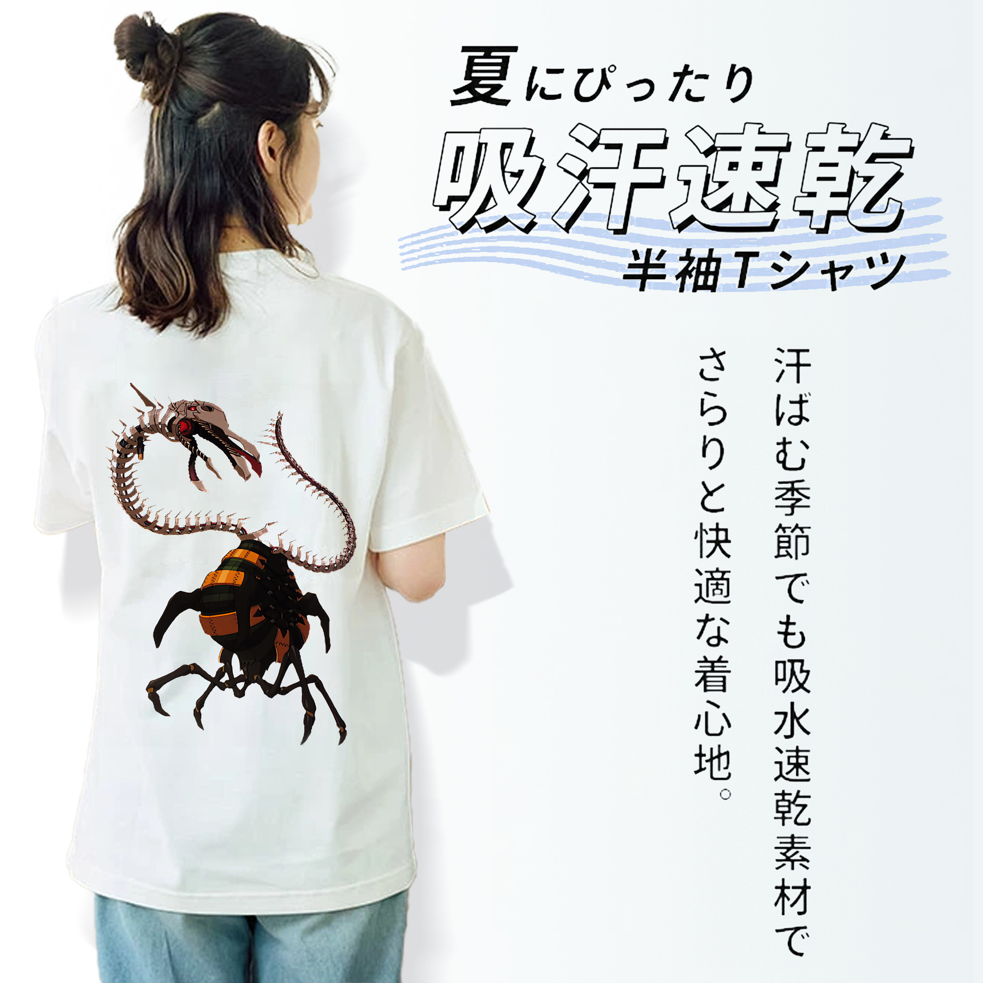 EVA 新世紀エヴァンゲリオン レディース半袖Tシャツ(バックプリント)