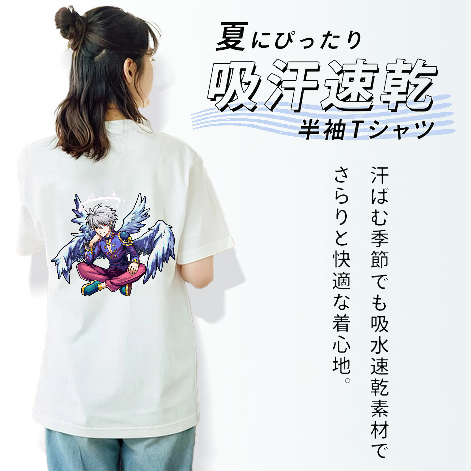 EVA 新世紀エヴァンゲリオン レディース半袖Tシャツ(バックプリント)