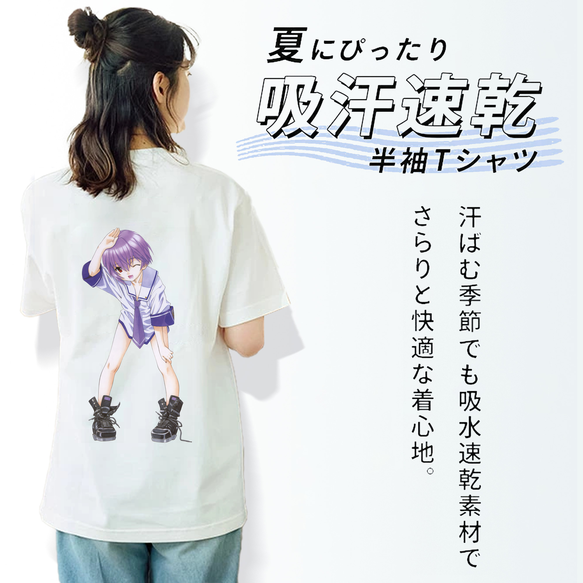 EVA 新世紀エヴァンゲリオン レディース半袖Tシャツ(バックプリント)