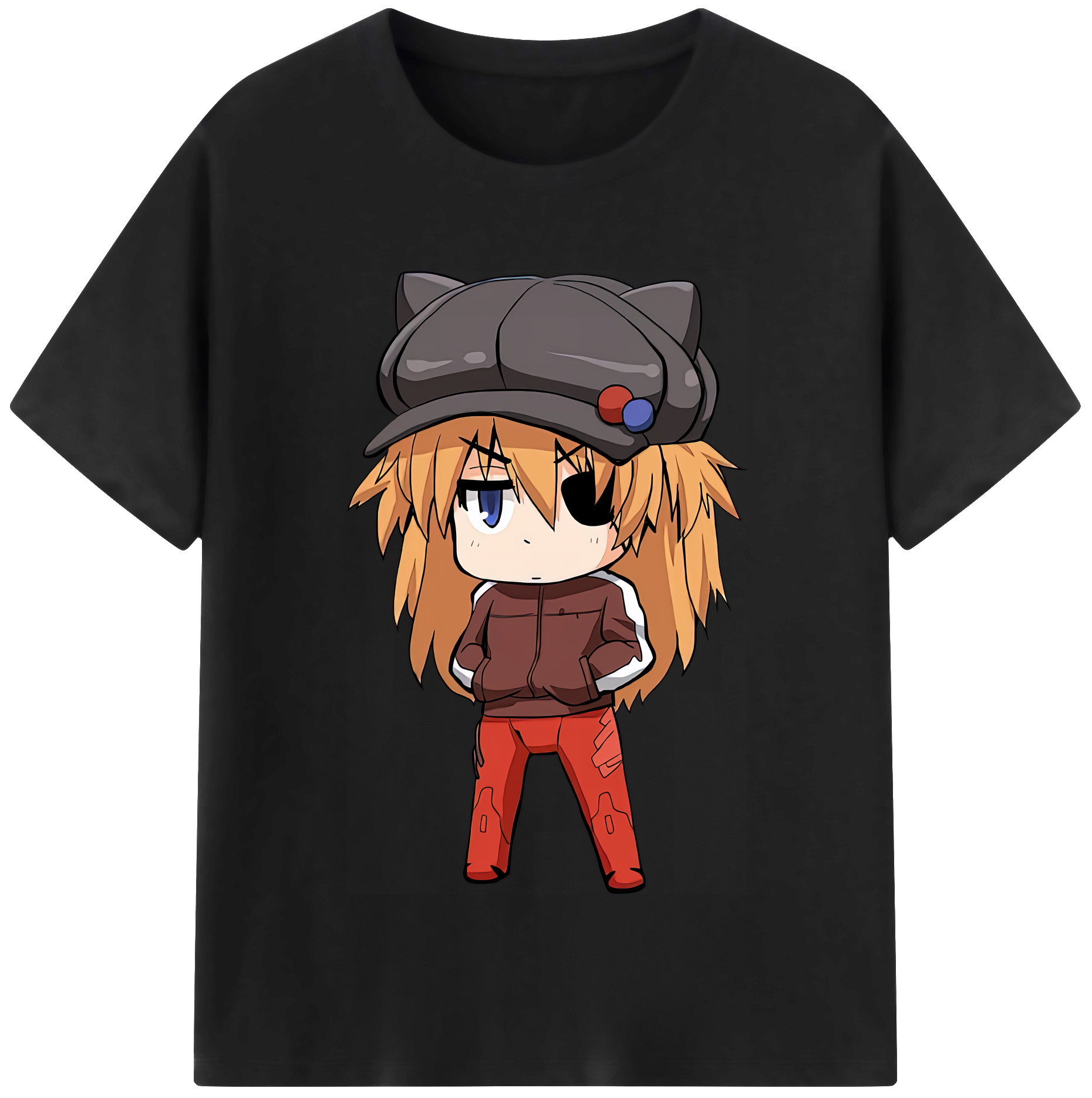 （画像用） EVA 新世紀エヴァンゲリオン レディースカジュアルプリントTシャツ（綿100％）