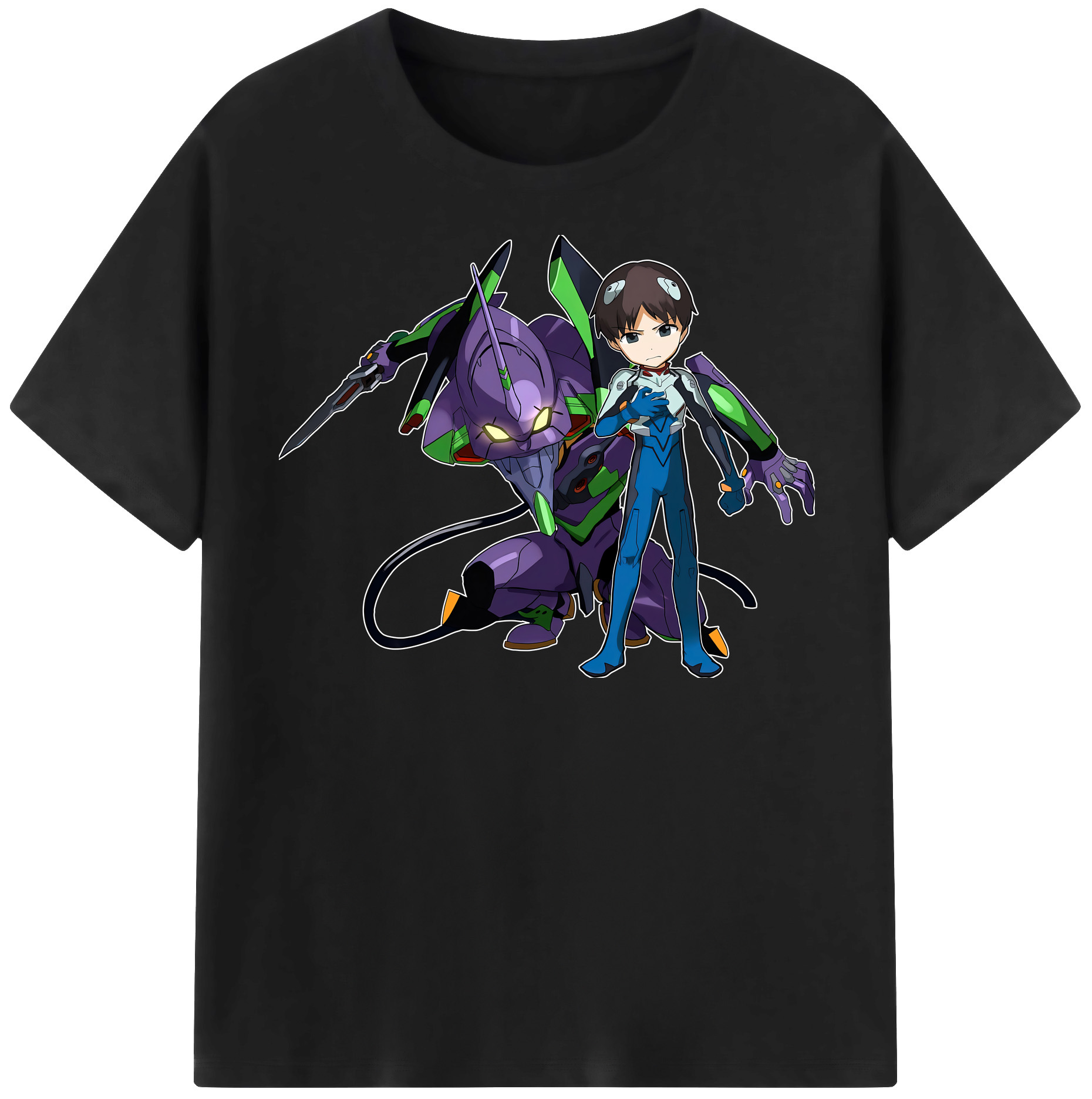 （画像用） EVA 新世紀エヴァンゲリオン レディースカジュアルプリントTシャツ（綿100％）