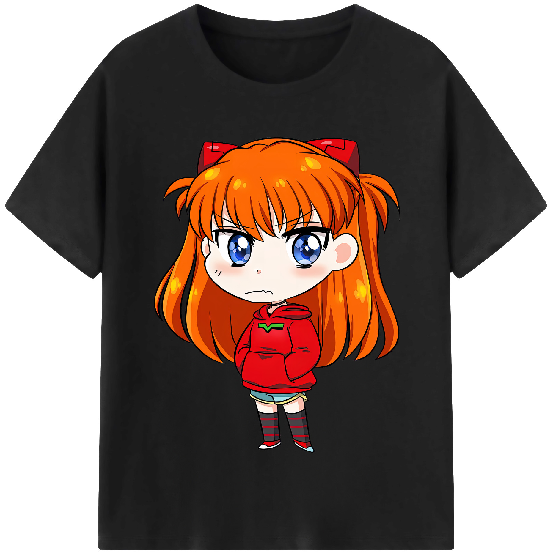 （画像用） EVA 新世紀エヴァンゲリオン レディースカジュアルプリントTシャツ（綿100％）
