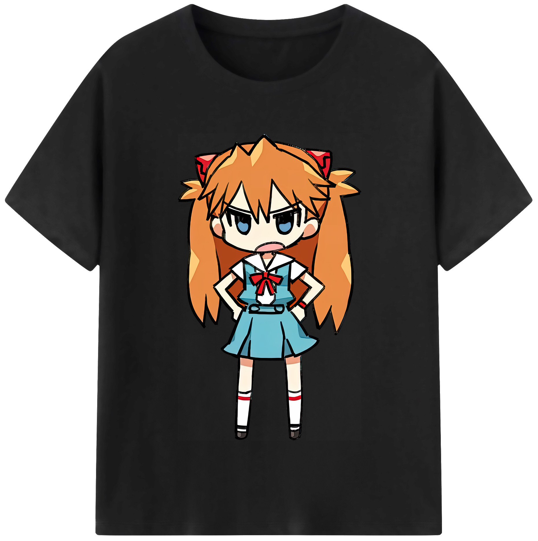（画像用） EVA 新世紀エヴァンゲリオン レディースカジュアルプリントTシャツ（綿100％）
