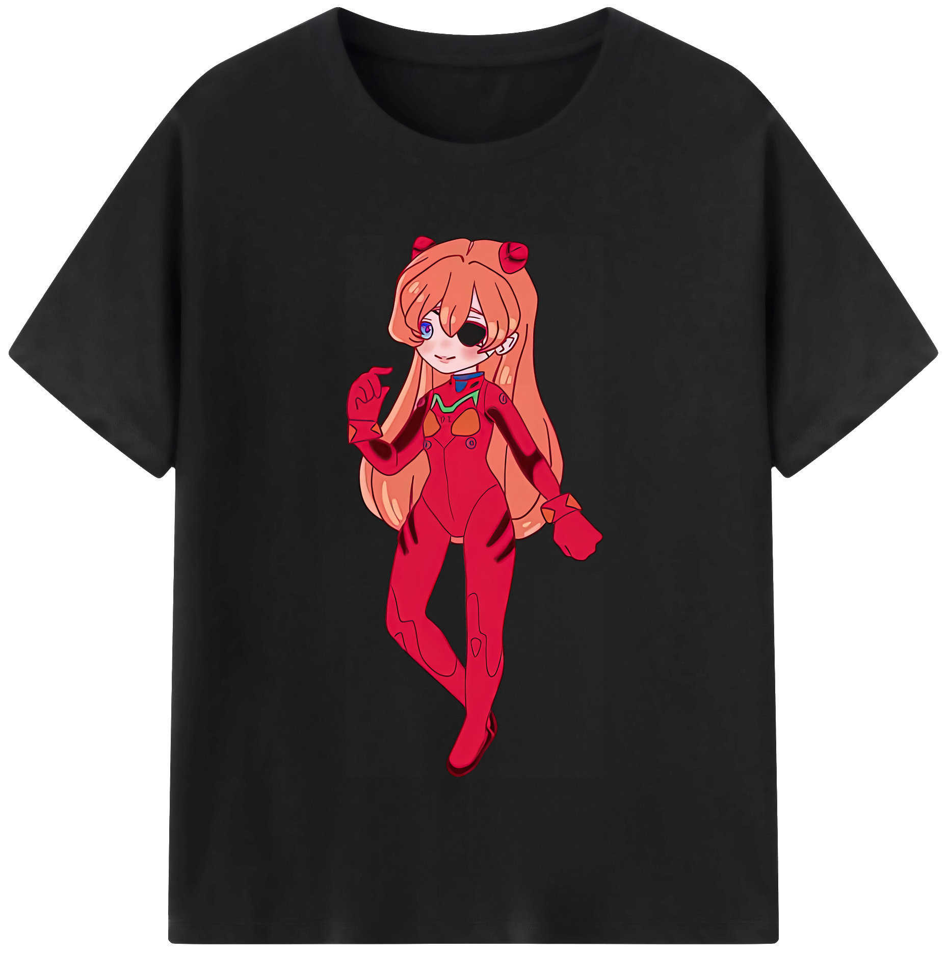 （画像用） EVA 新世紀エヴァンゲリオン レディースカジュアルプリントTシャツ（綿100％）