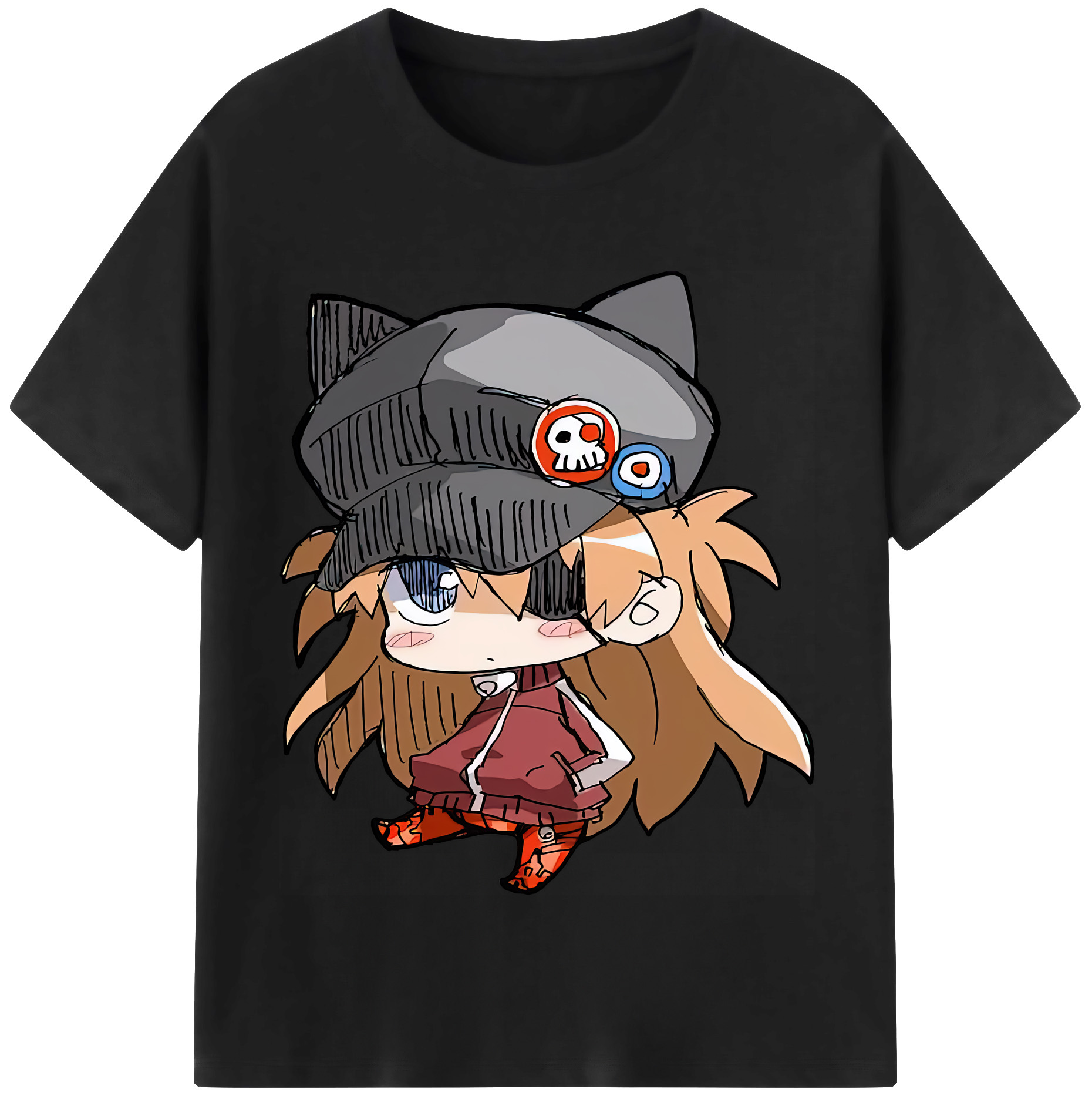 （画像用） EVA 新世紀エヴァンゲリオン レディースカジュアルプリントTシャツ（綿100％）