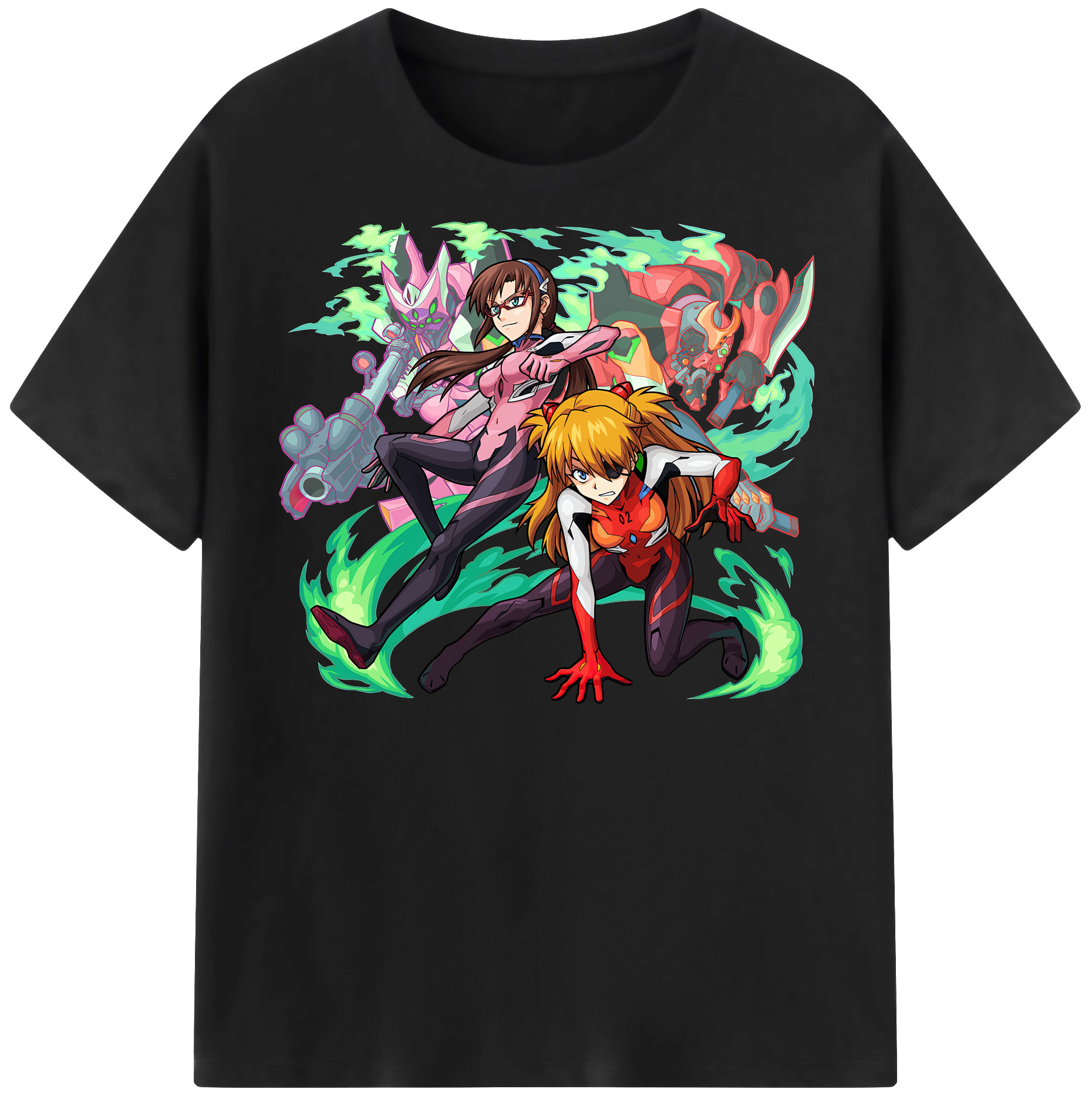 （画像用） EVA 新世紀エヴァンゲリオン レディースカジュアルプリントTシャツ（綿100％）