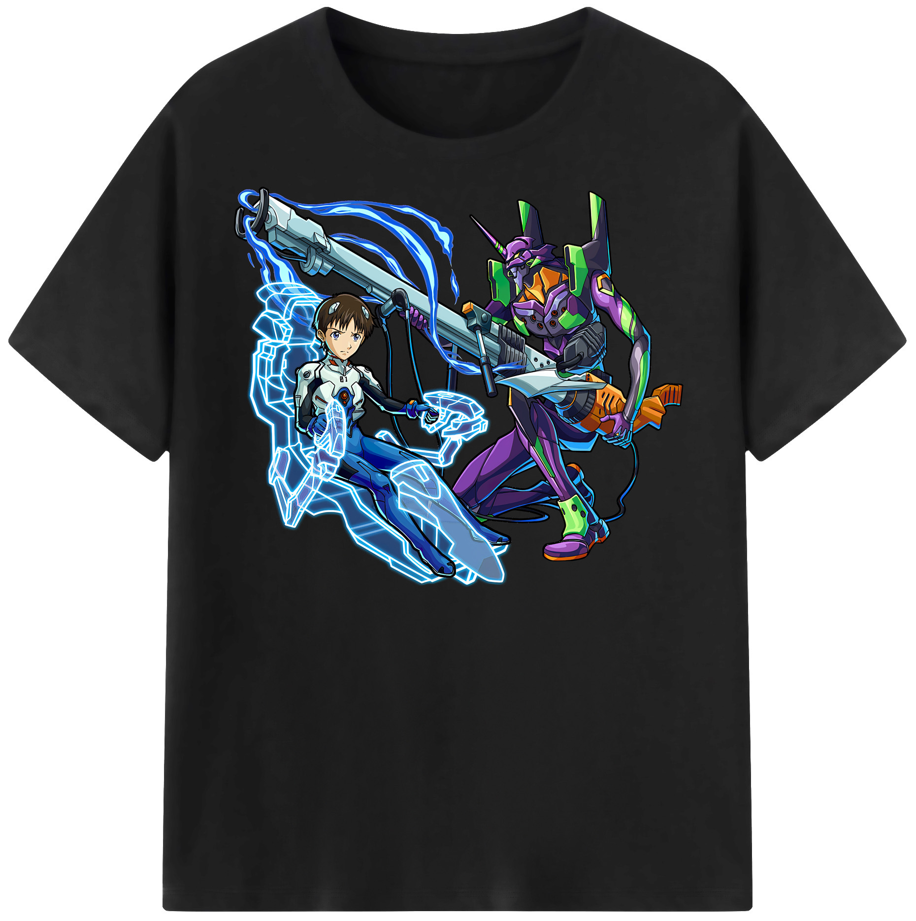 （画像用） EVA 新世紀エヴァンゲリオン レディースカジュアルプリントTシャツ（綿100％）