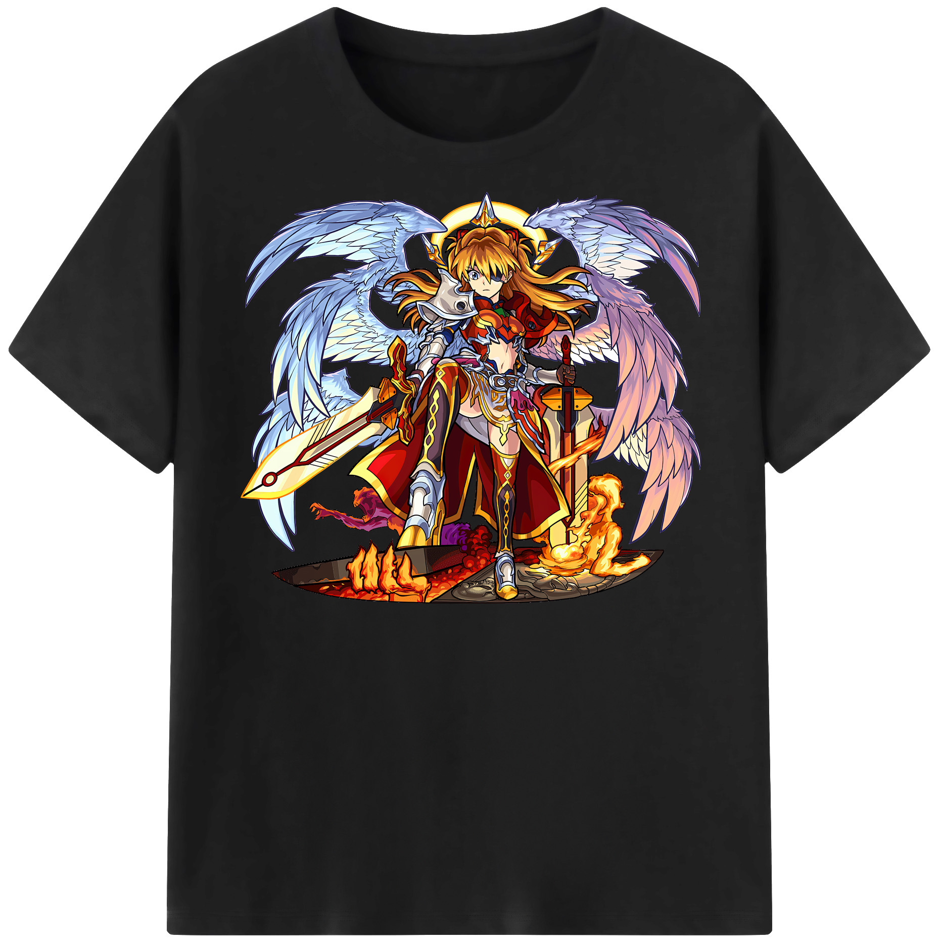 （画像用） EVA 新世紀エヴァンゲリオン レディースカジュアルプリントTシャツ（綿100％）