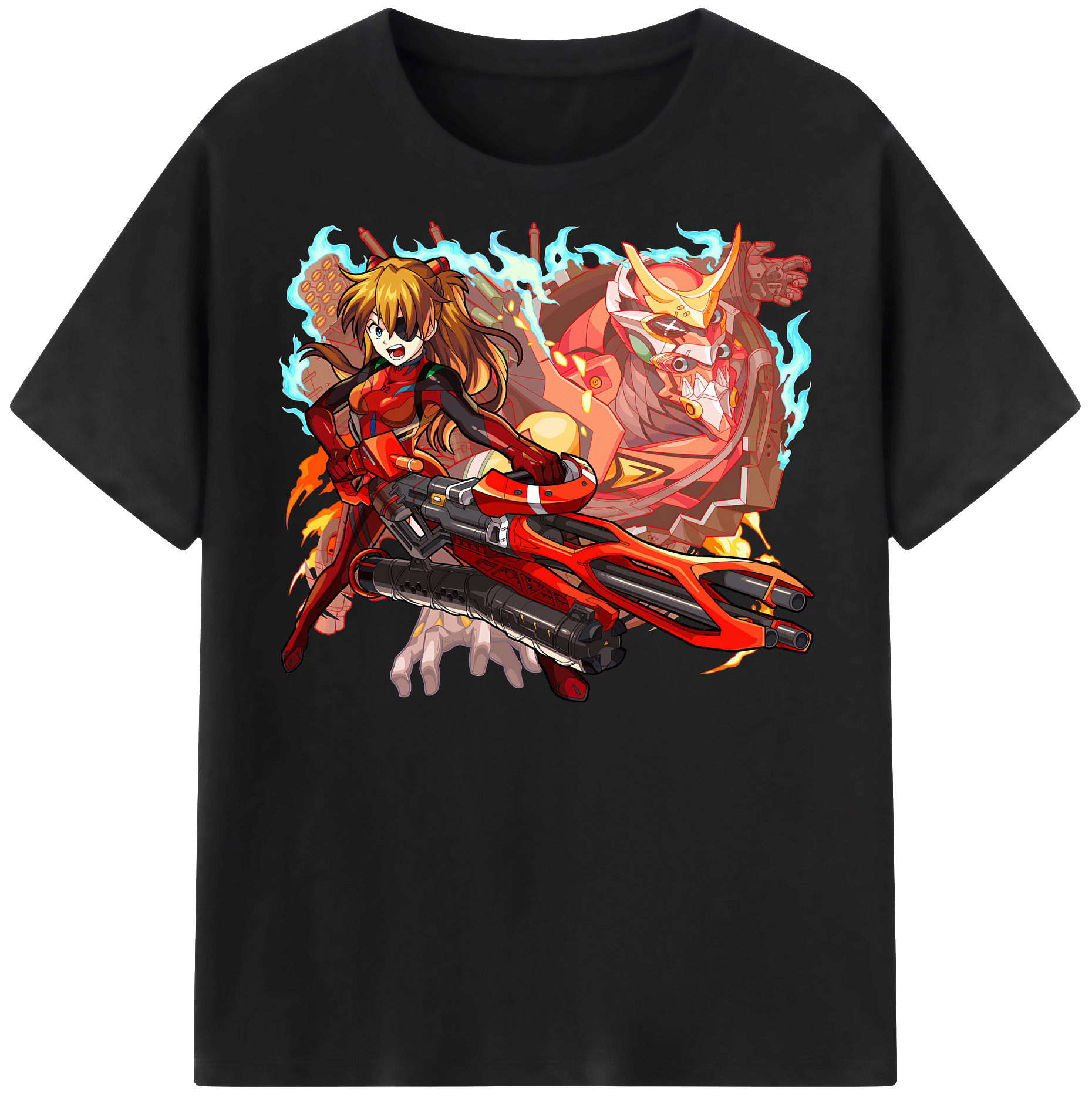 （画像用） EVA 新世紀エヴァンゲリオン レディースカジュアルプリントTシャツ（綿100％）