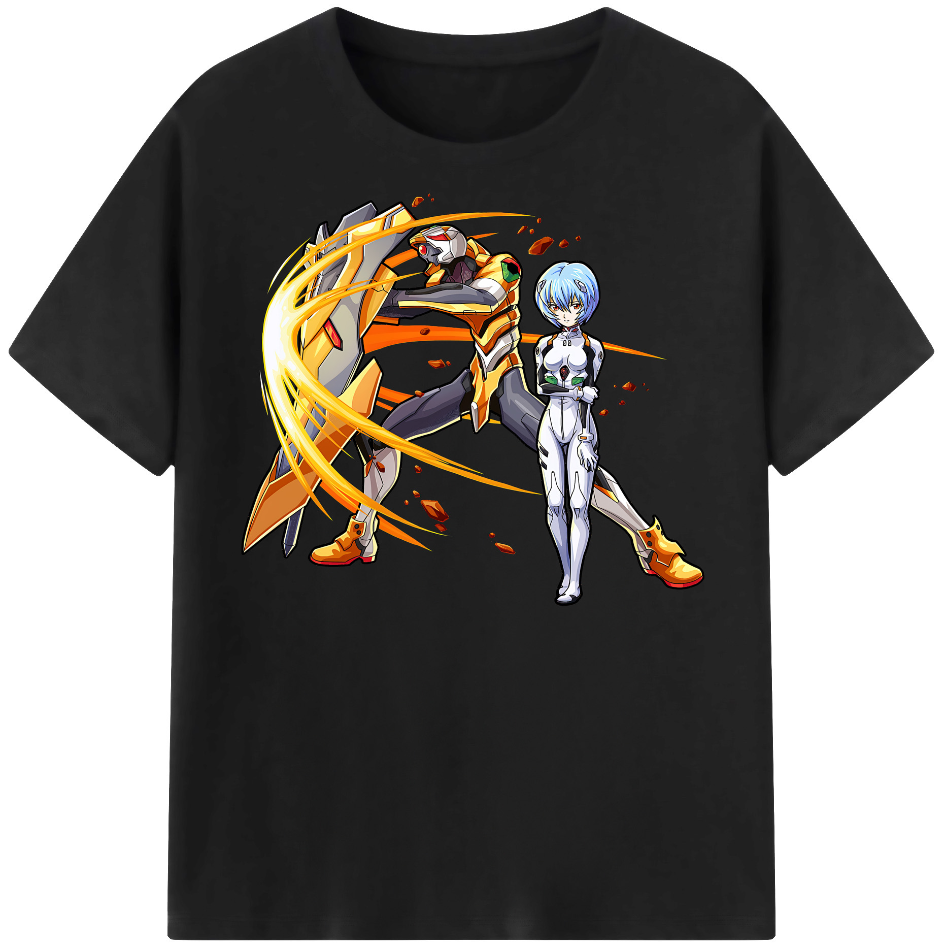 （画像用） EVA 新世紀エヴァンゲリオン レディースカジュアルプリントTシャツ（綿100％）