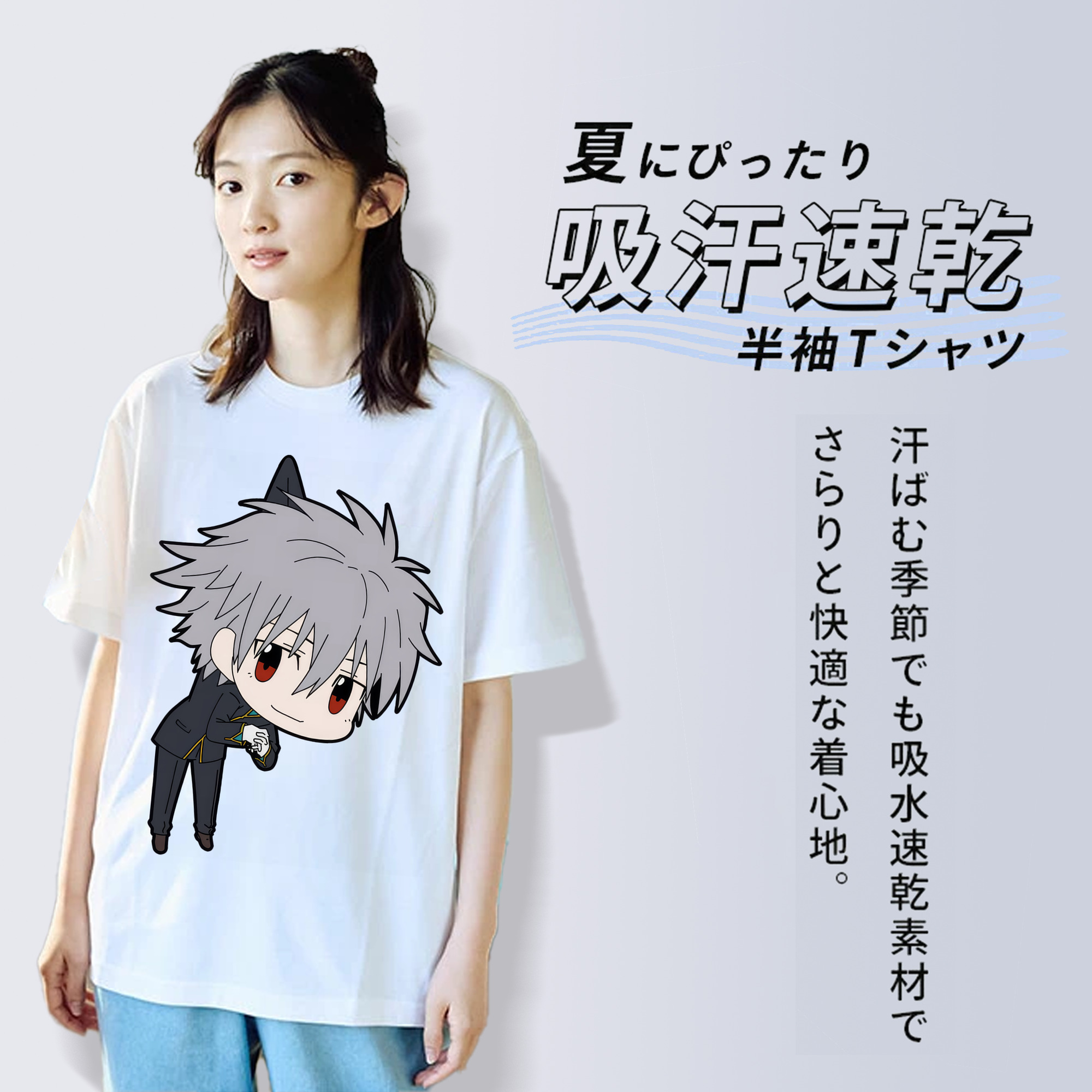EVA 新世紀エヴァンゲリオン レディースカジュアルプリントTシャツ（綿100％）