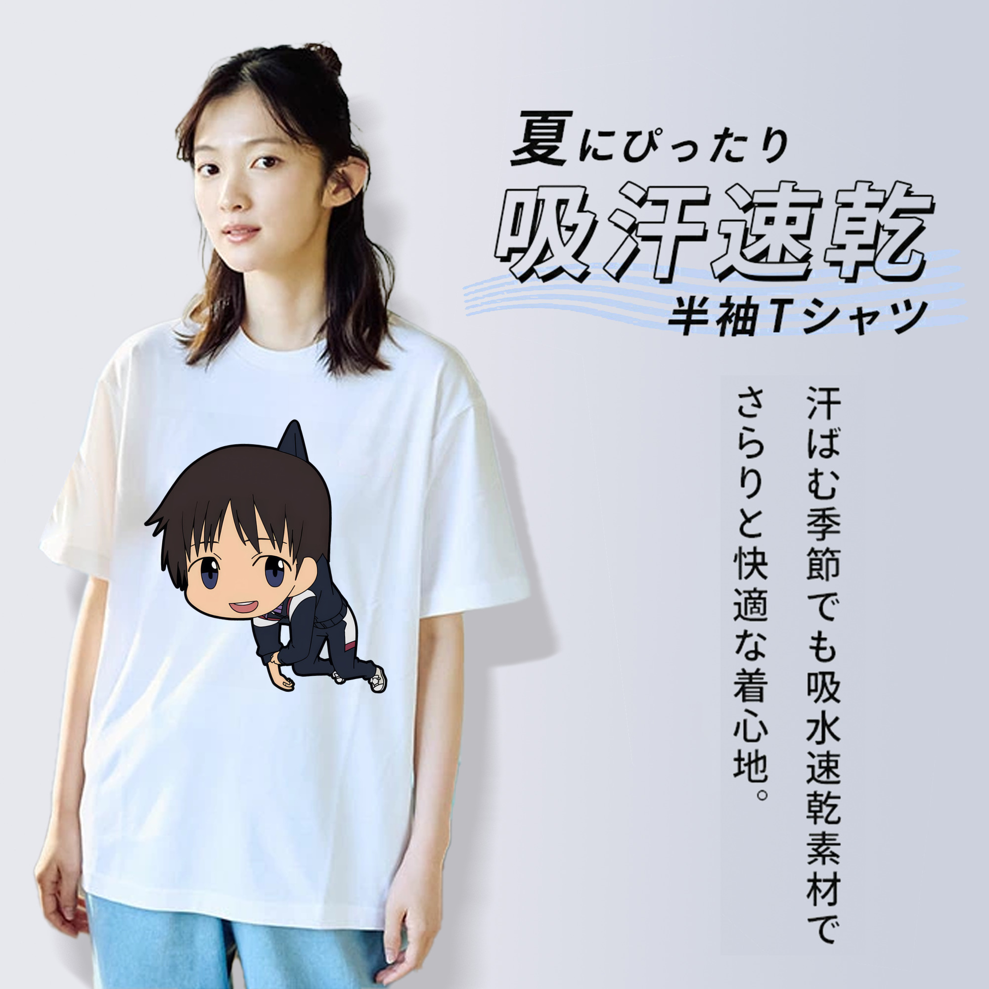EVA 新世紀エヴァンゲリオン レディースカジュアルプリントTシャツ（綿100％）