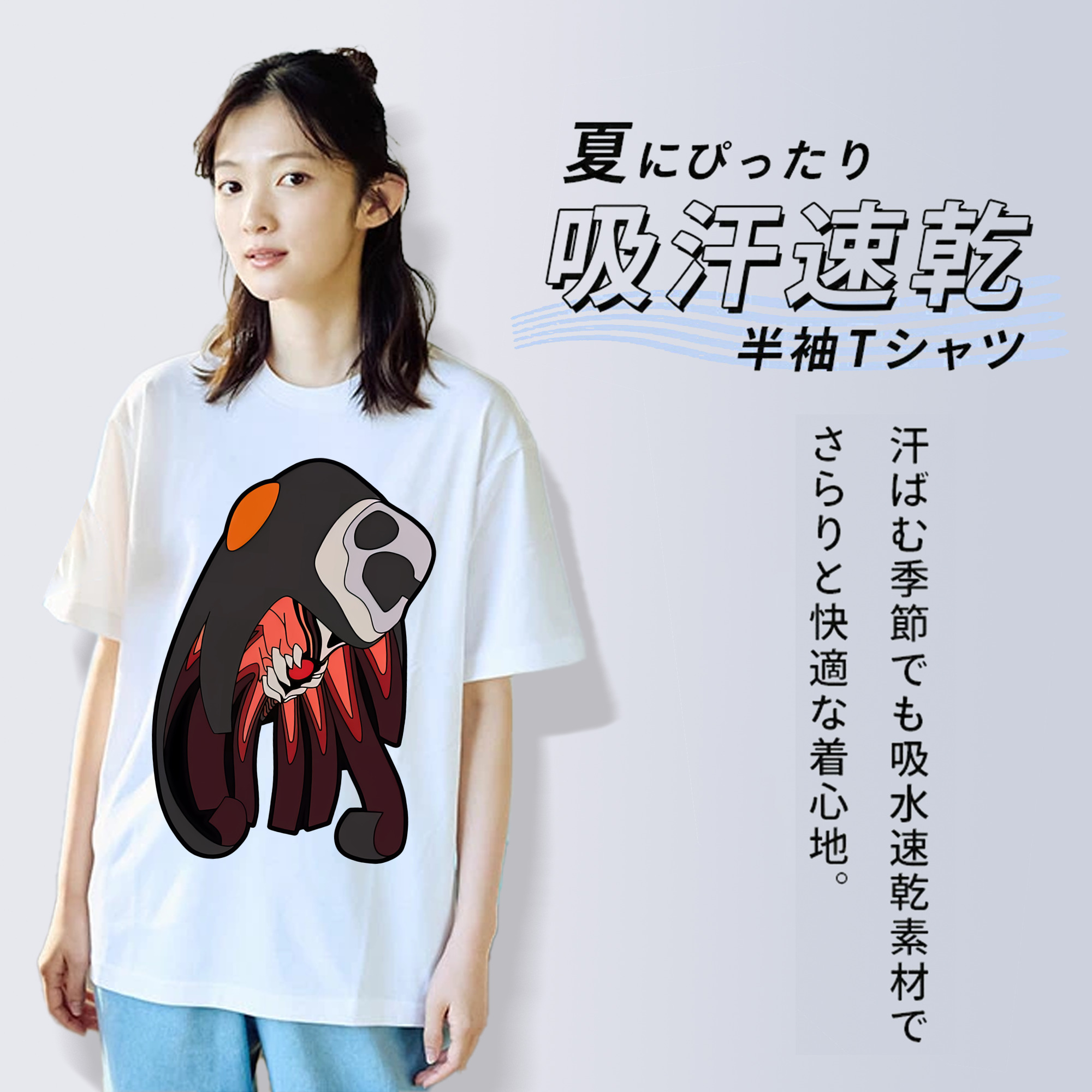 EVA 新世紀エヴァンゲリオン レディースカジュアルプリントTシャツ（綿100％）