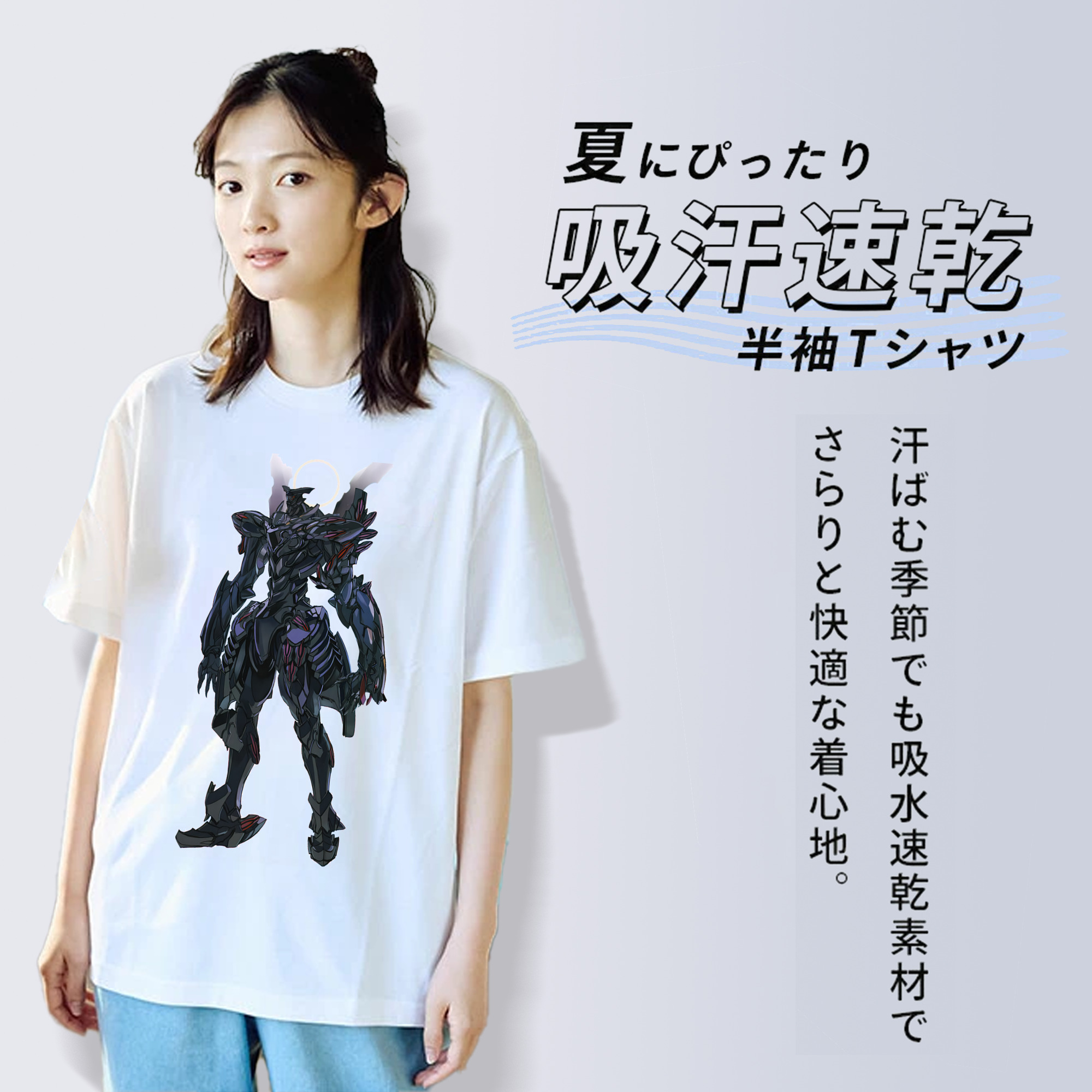EVA 新世紀エヴァンゲリオン レディースカジュアルプリントTシャツ（綿100％）